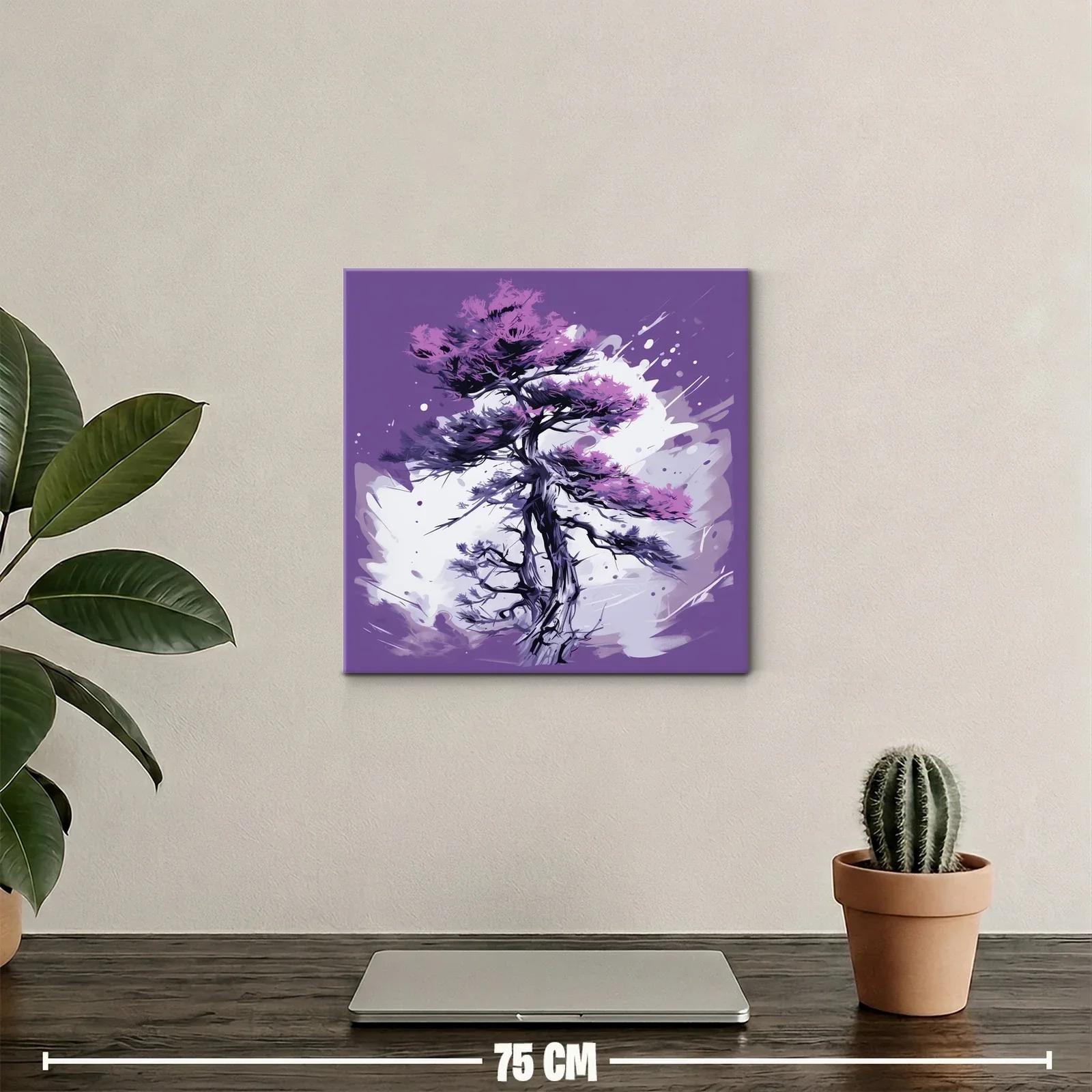 Árbol abstracto con vibrantes tonos morados y lilas — miniatura 2