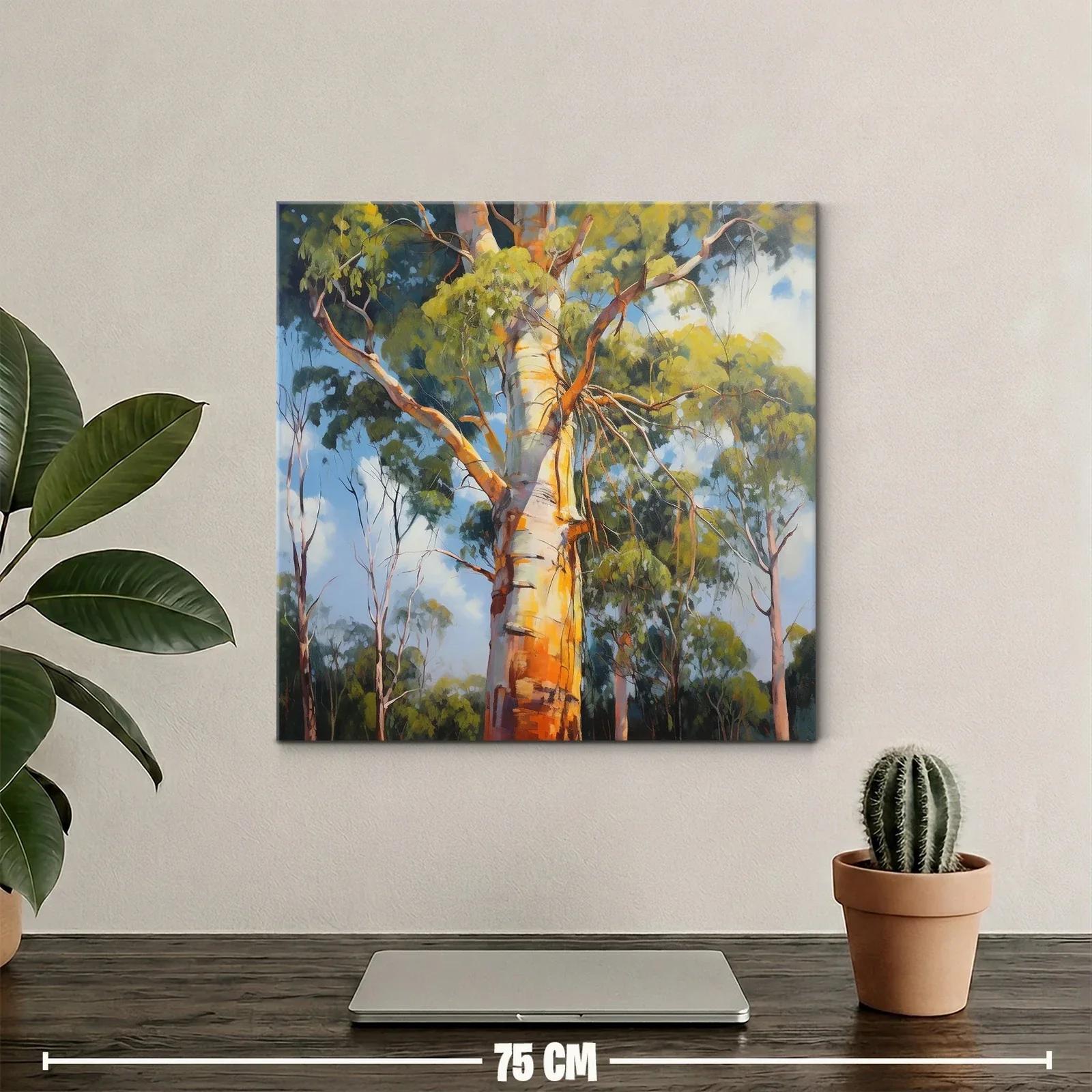 Tronco de árbol iluminado por luz natural vibrante — miniatura 2