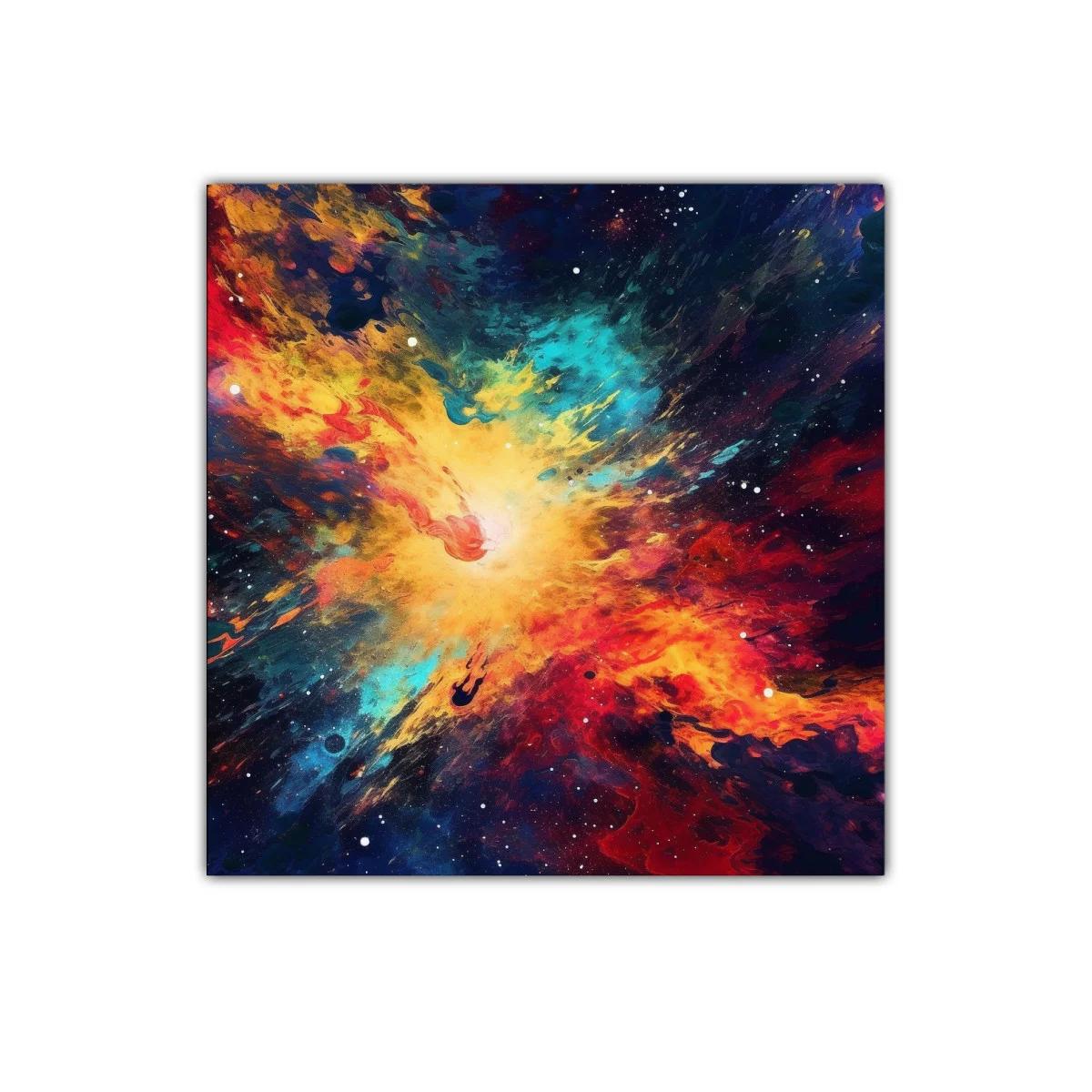 Estallido Cósmico con Vibrantes Tonos Rojos y Azules — imagen principal