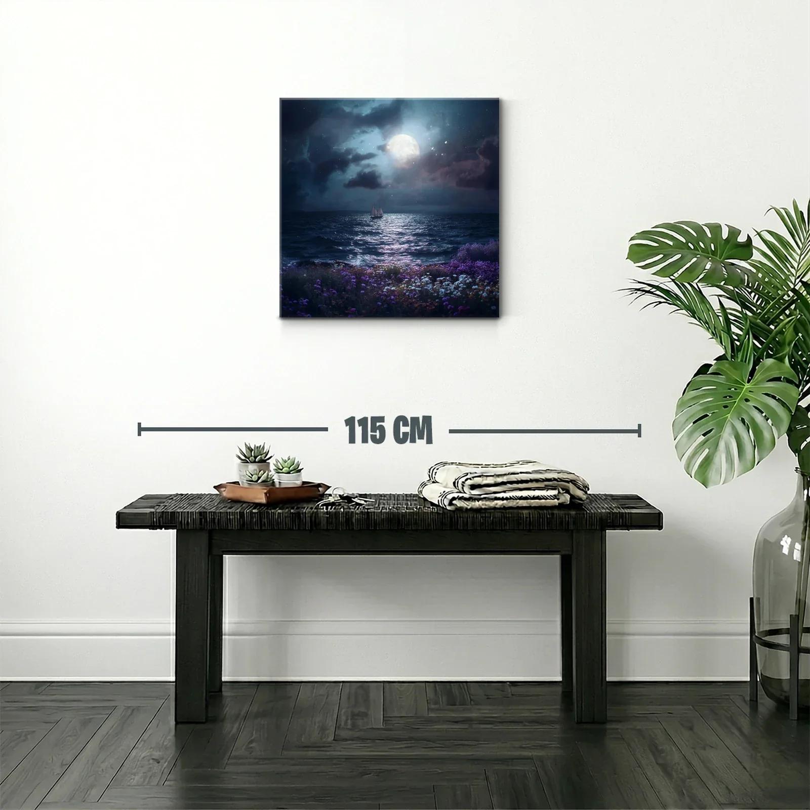 Navegando bajo la luna en calma nocturna — miniatura 2