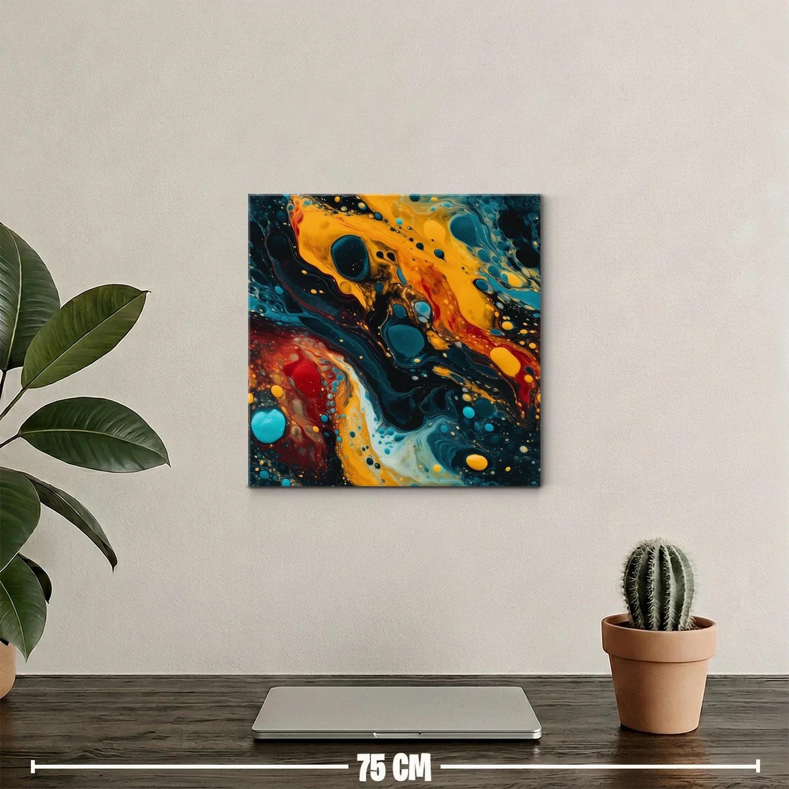 Arte abstracto con vibrantes tonos cálidos y fríos — miniatura 2