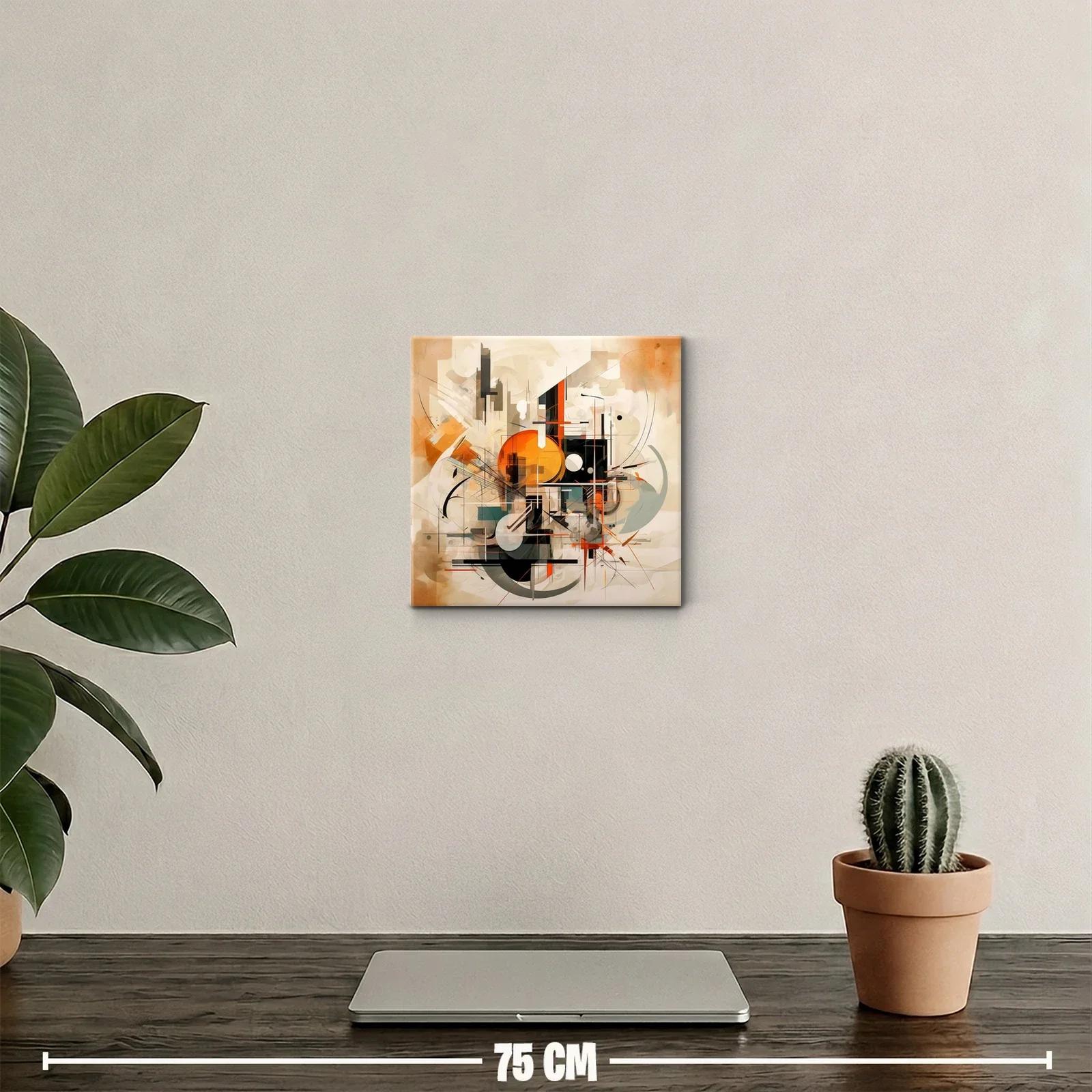 Composición abstracta con formas geométricas y tonos cálidos — miniatura 2