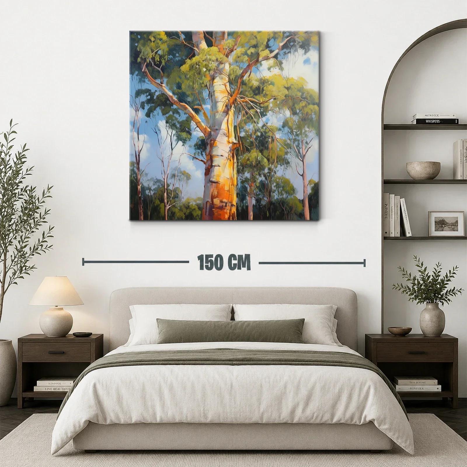 Tronco de árbol iluminado por luz natural vibrante — miniatura 3