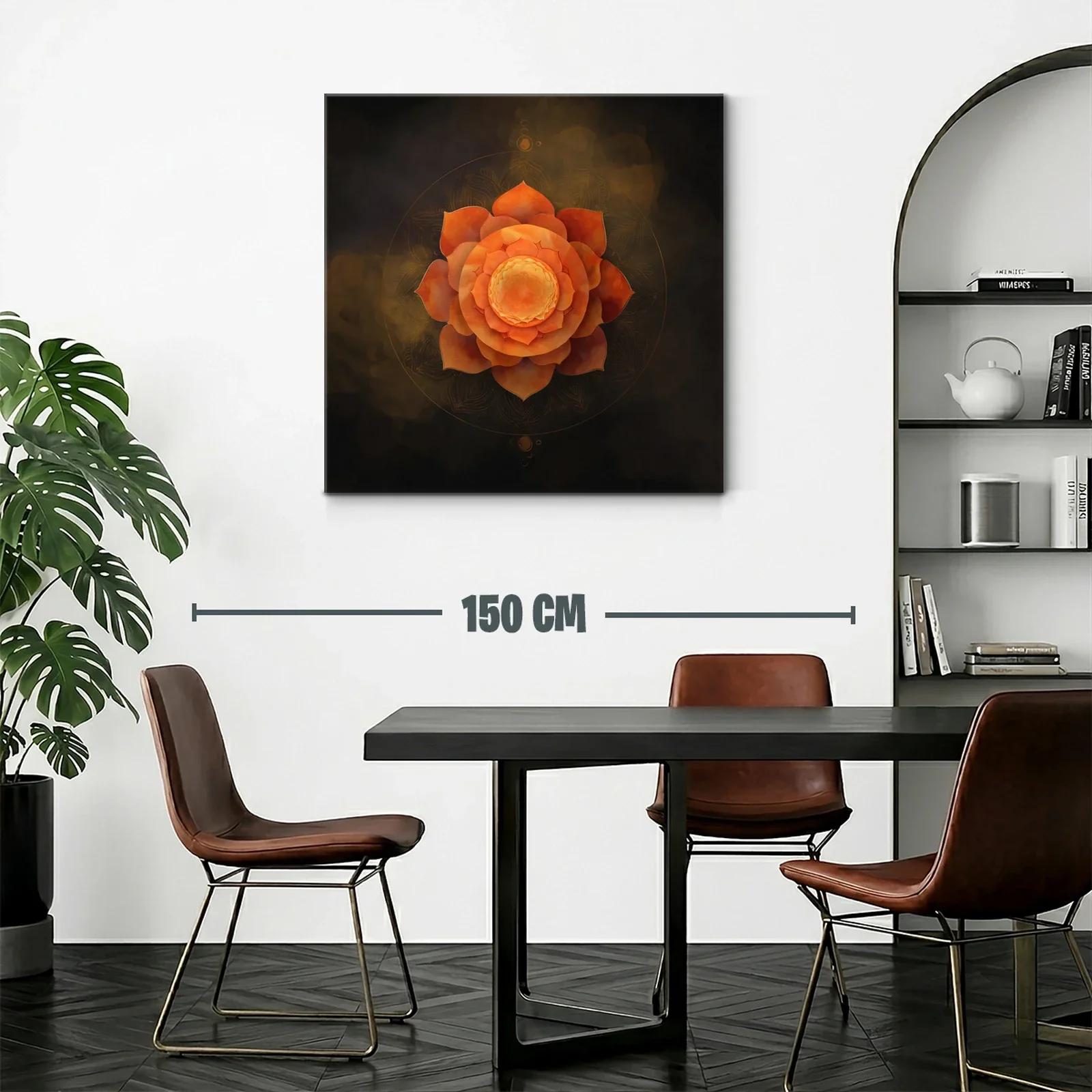 Flor Mandala en Tonos Cálidos para Espacios Zen — miniatura 2
