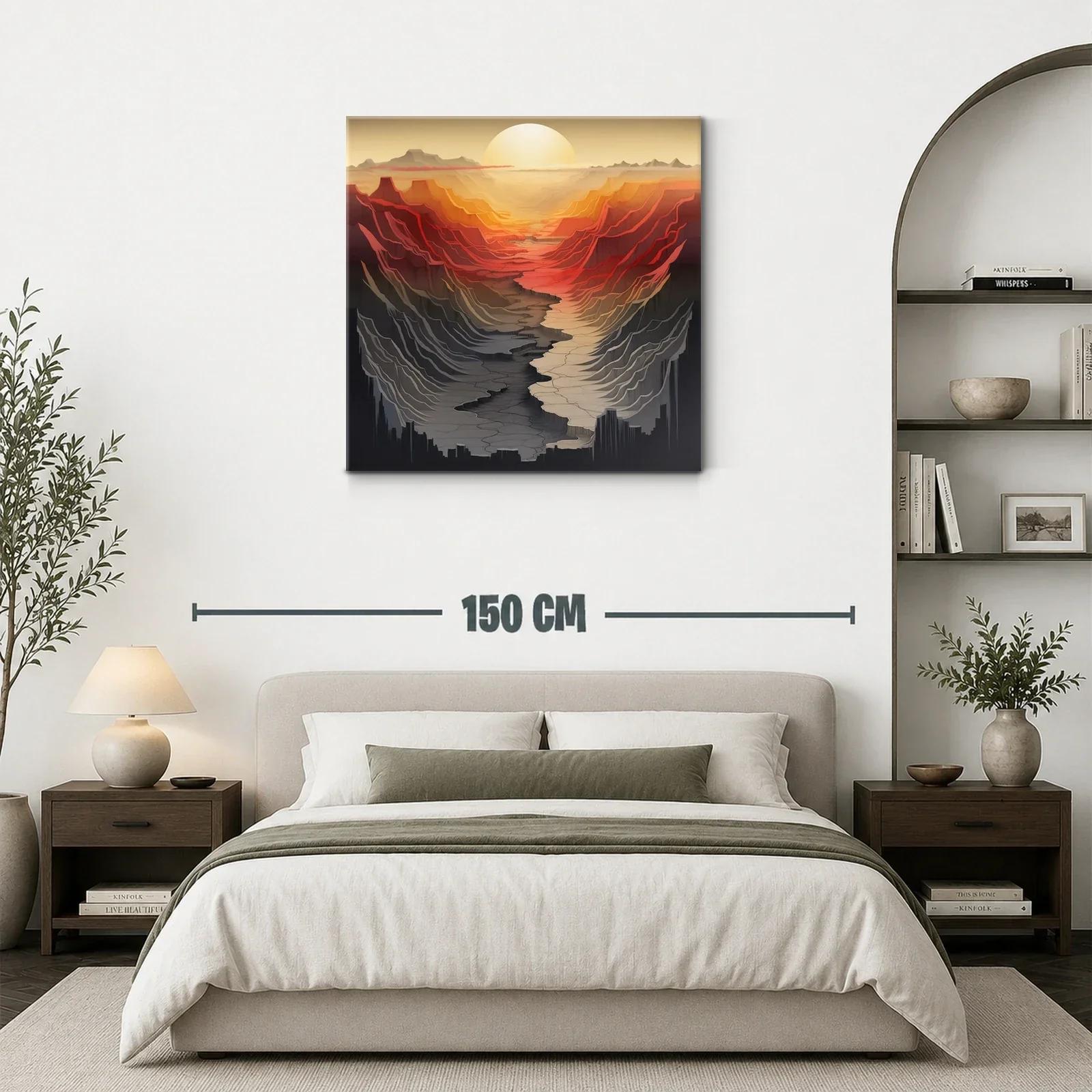 Atardecer en cañón con tonos cálidos y contrastes intensos — miniatura 3