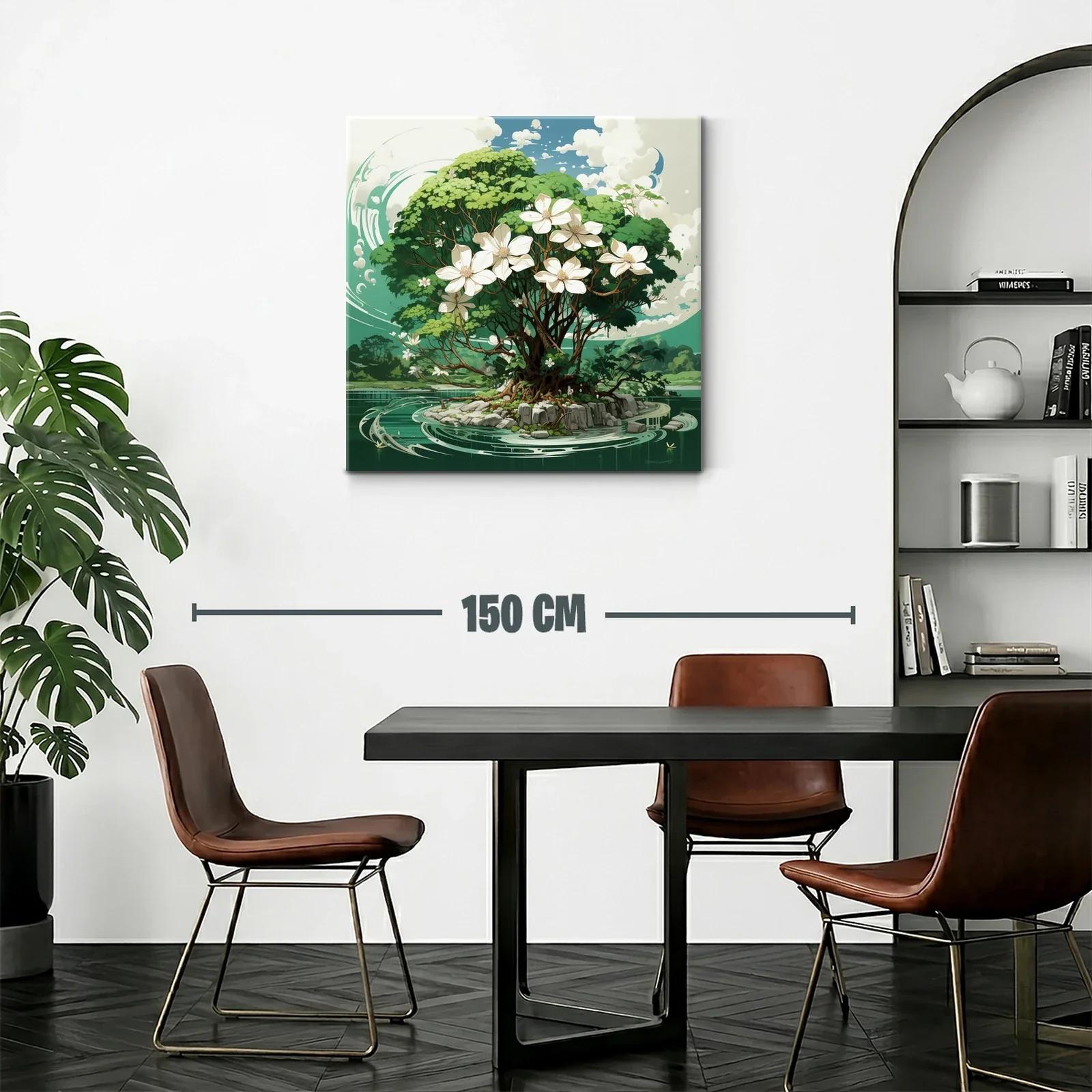 Árbol florido en isla rodeada de agua y naturaleza viva — miniatura 2