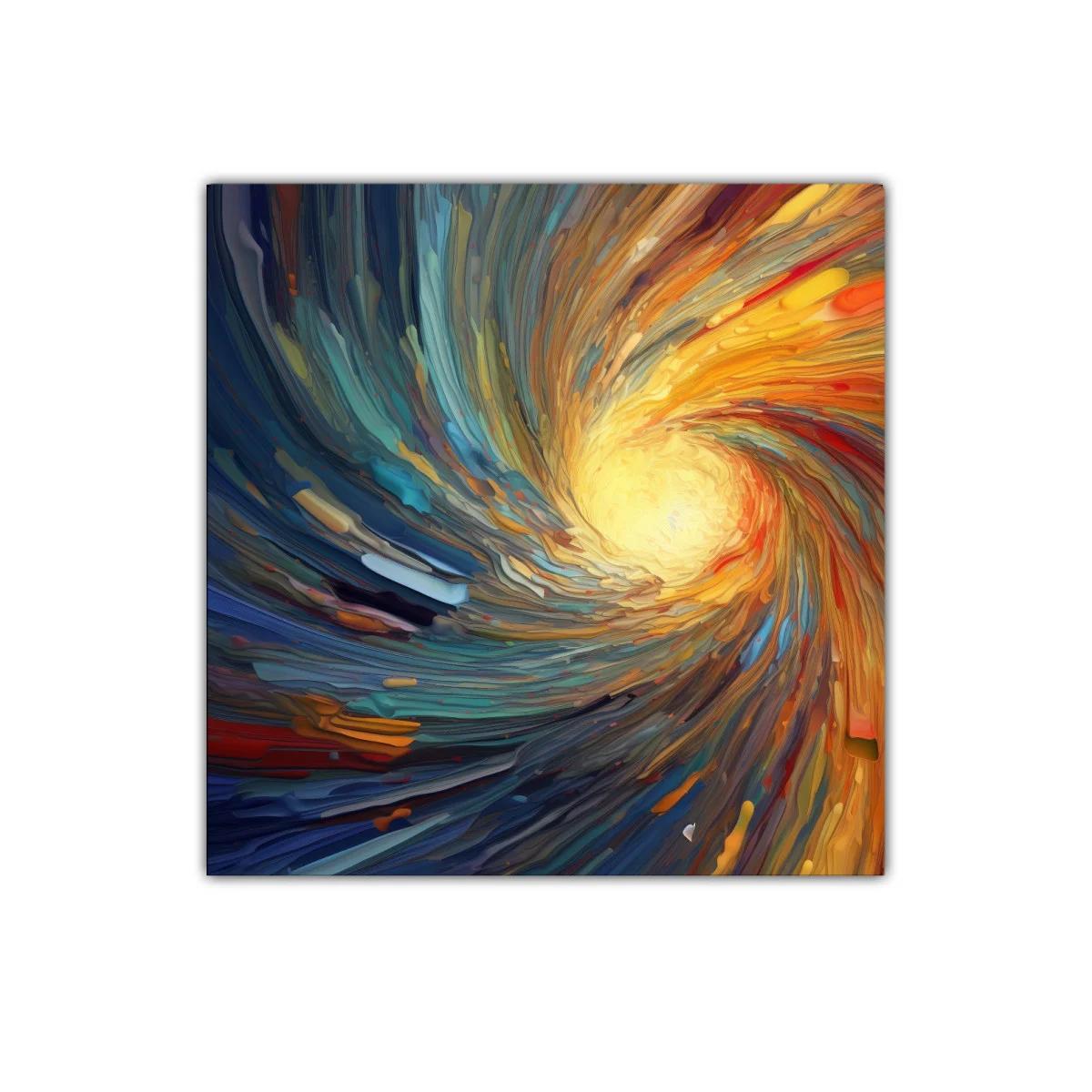Cuadro vibrante remolino de colores cálidos y fríos — imagen principal