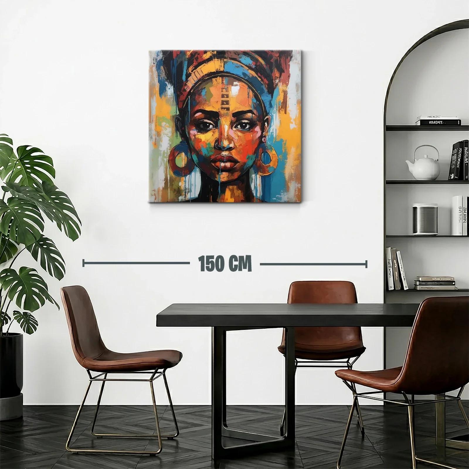 Retrato vibrante de mujer con estilo africano — miniatura 2