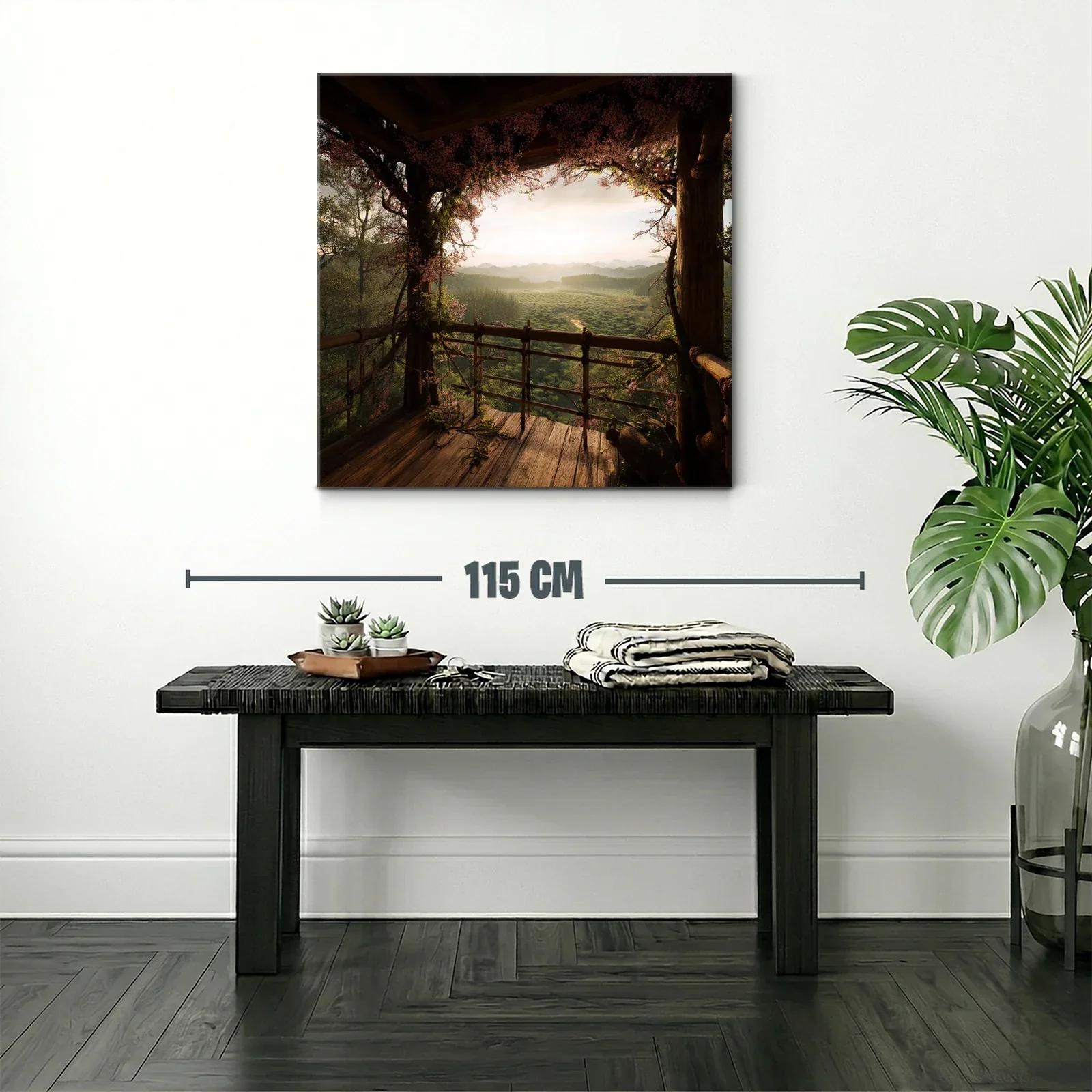 Vistas Naturales Desde Terraza Entre Flores y Madera — miniatura 2