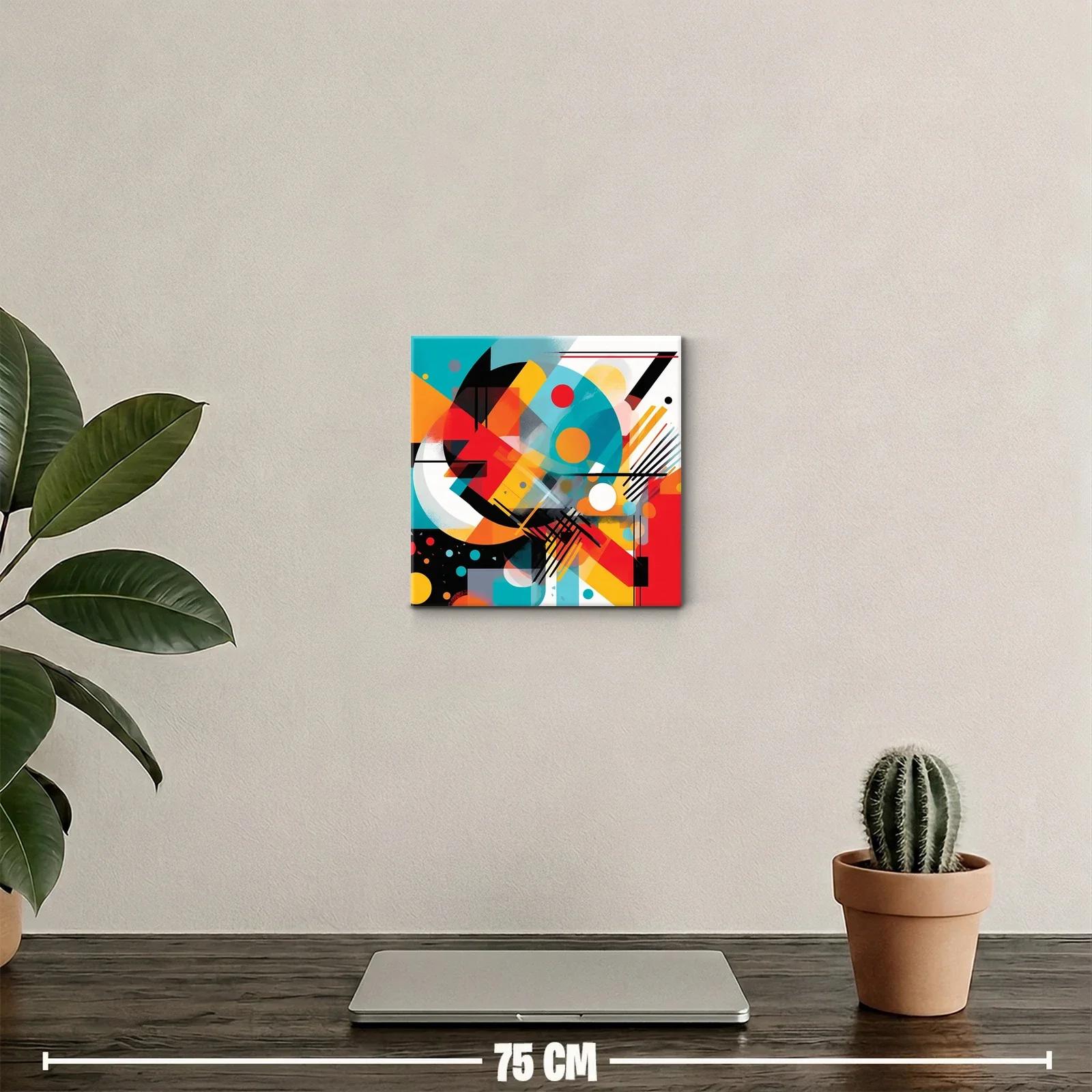 Composición abstracta con geometría y colores vibrantes — miniatura 2