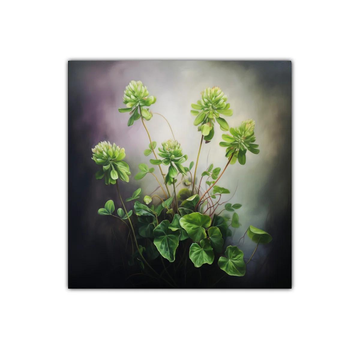 Elegancia natural con tréboles verdes y hojas exuberantes — imagen principal