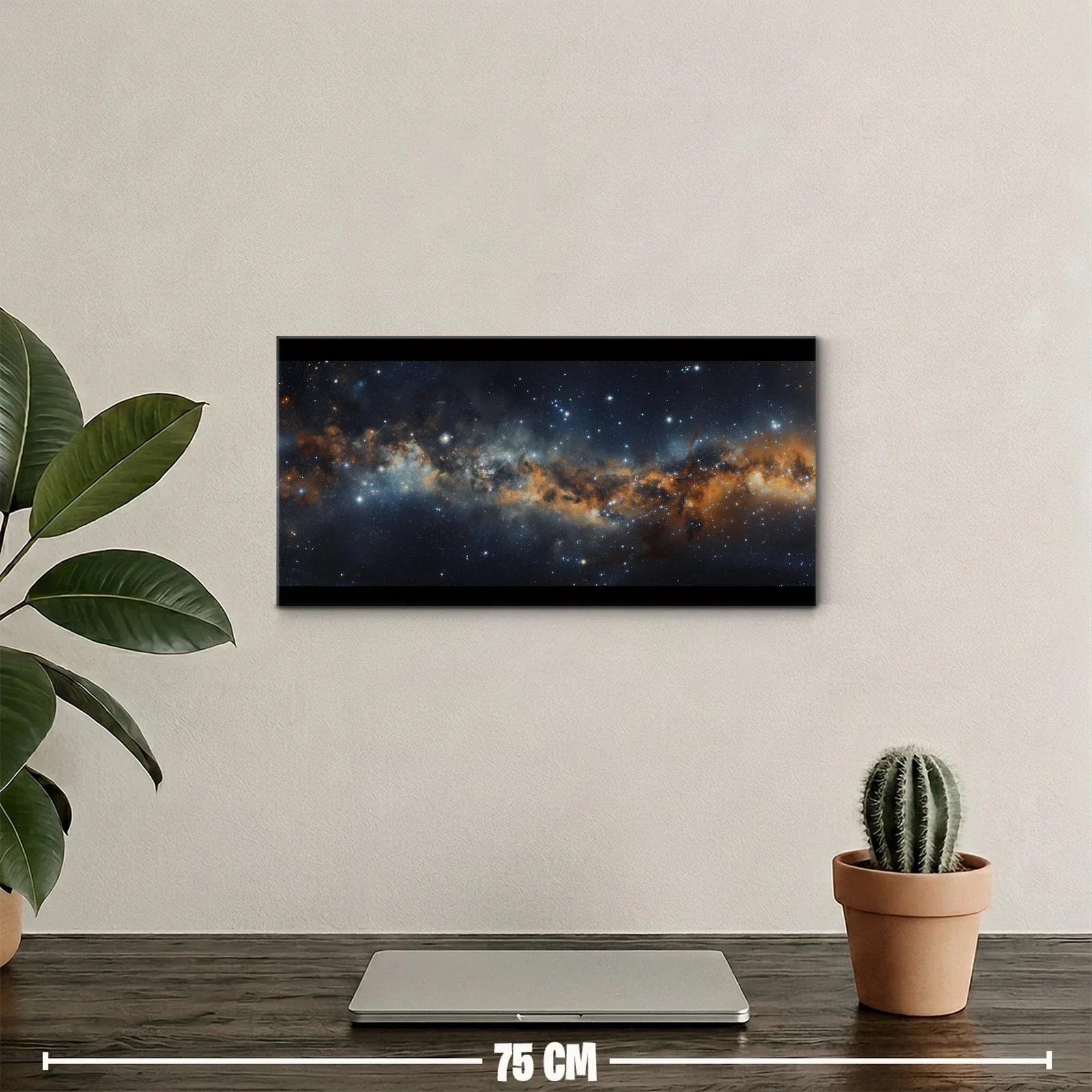 Cuadro vía láctea panorámica con franja luminosa galáctica — miniatura 2