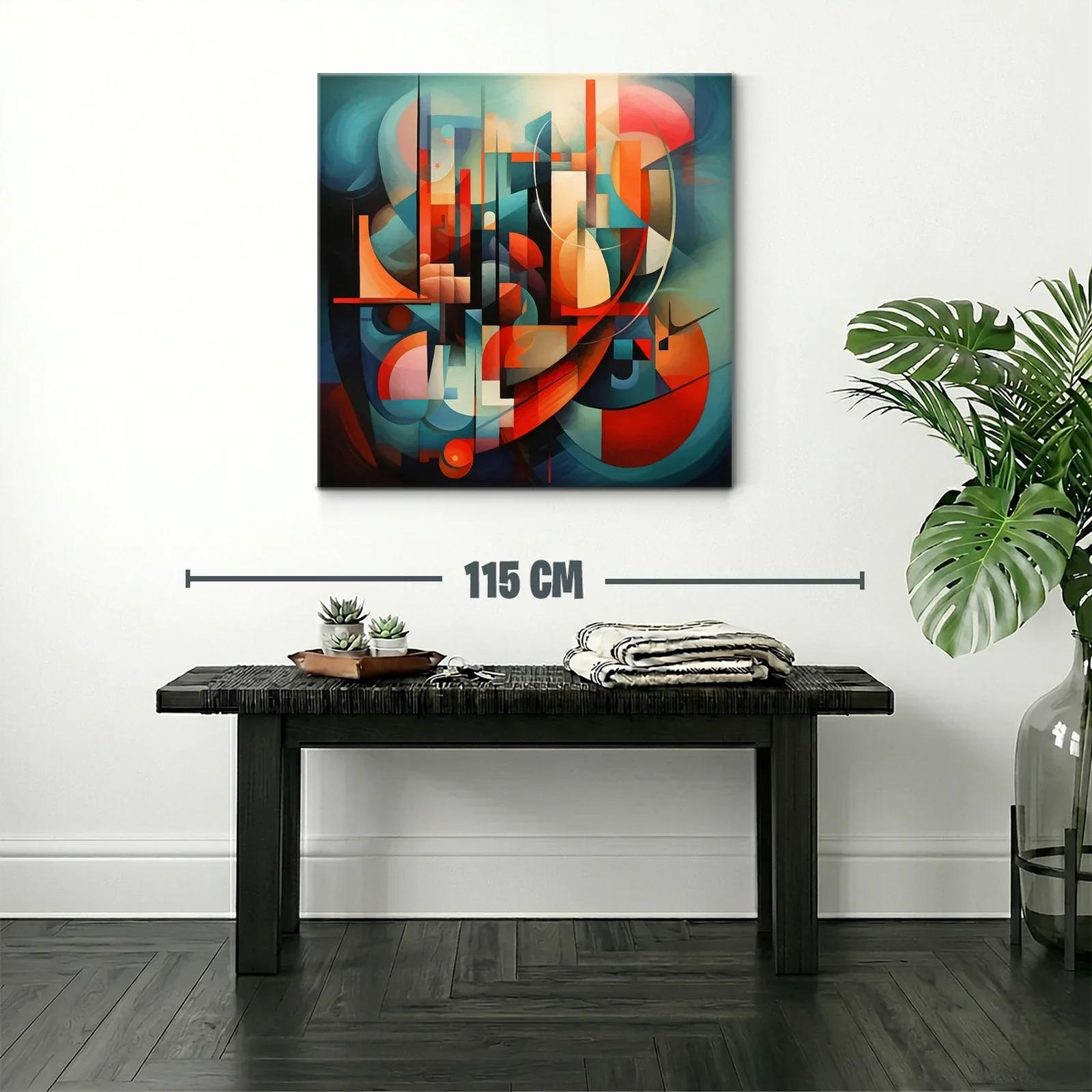 Composición abstracta con formas geométricas en tonos vivos — miniatura 2