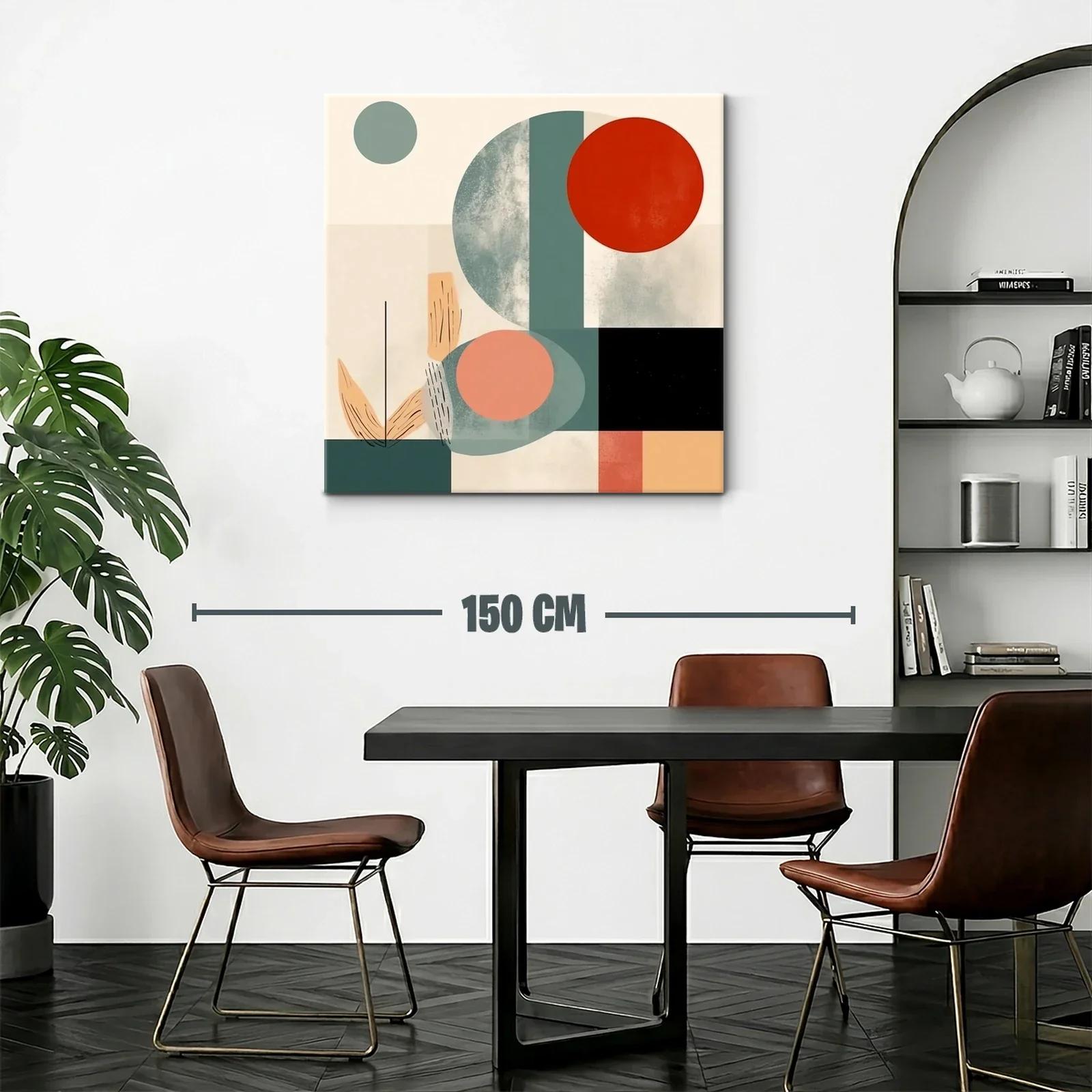 Composición abstracta con formas geométricas y tonos cálidos — miniatura 2