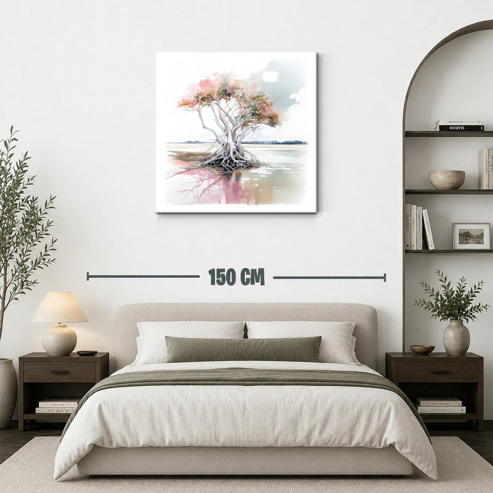 Árbol solitario con tonos suaves y reflejos acuáticos — miniatura 3