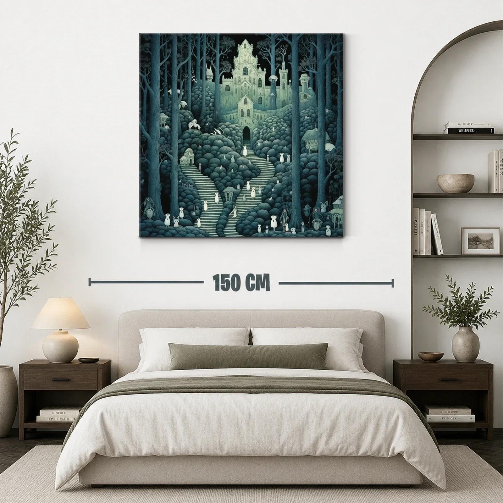 Paisaje encantado con misterio y figuras fantásticas — miniatura 3