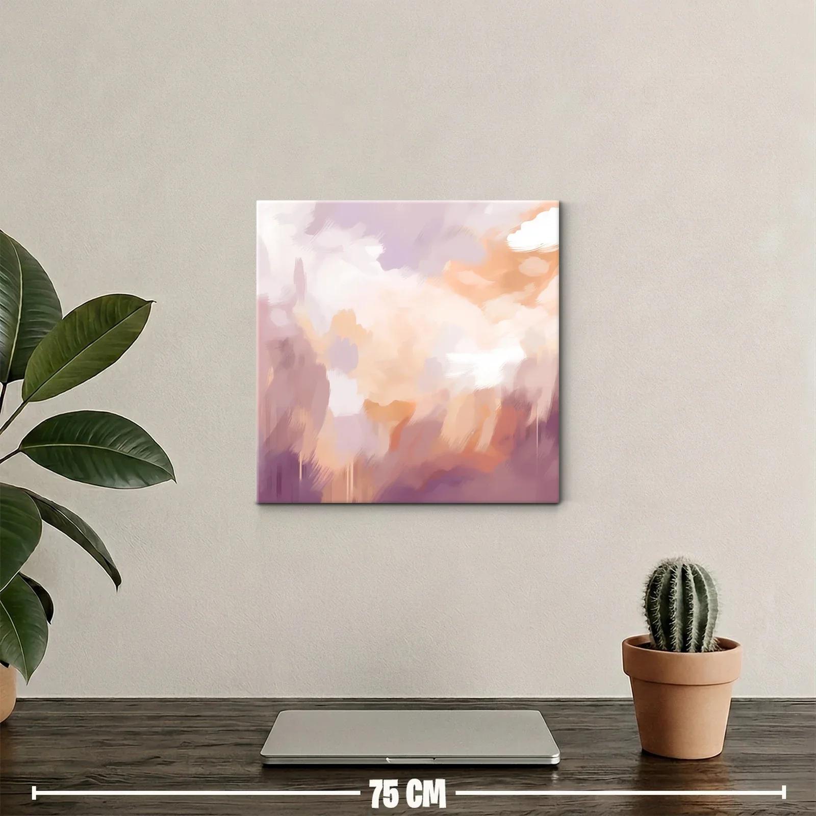 Cuadro abstracto en tonos cálidos para ambientes acogedores — miniatura 2