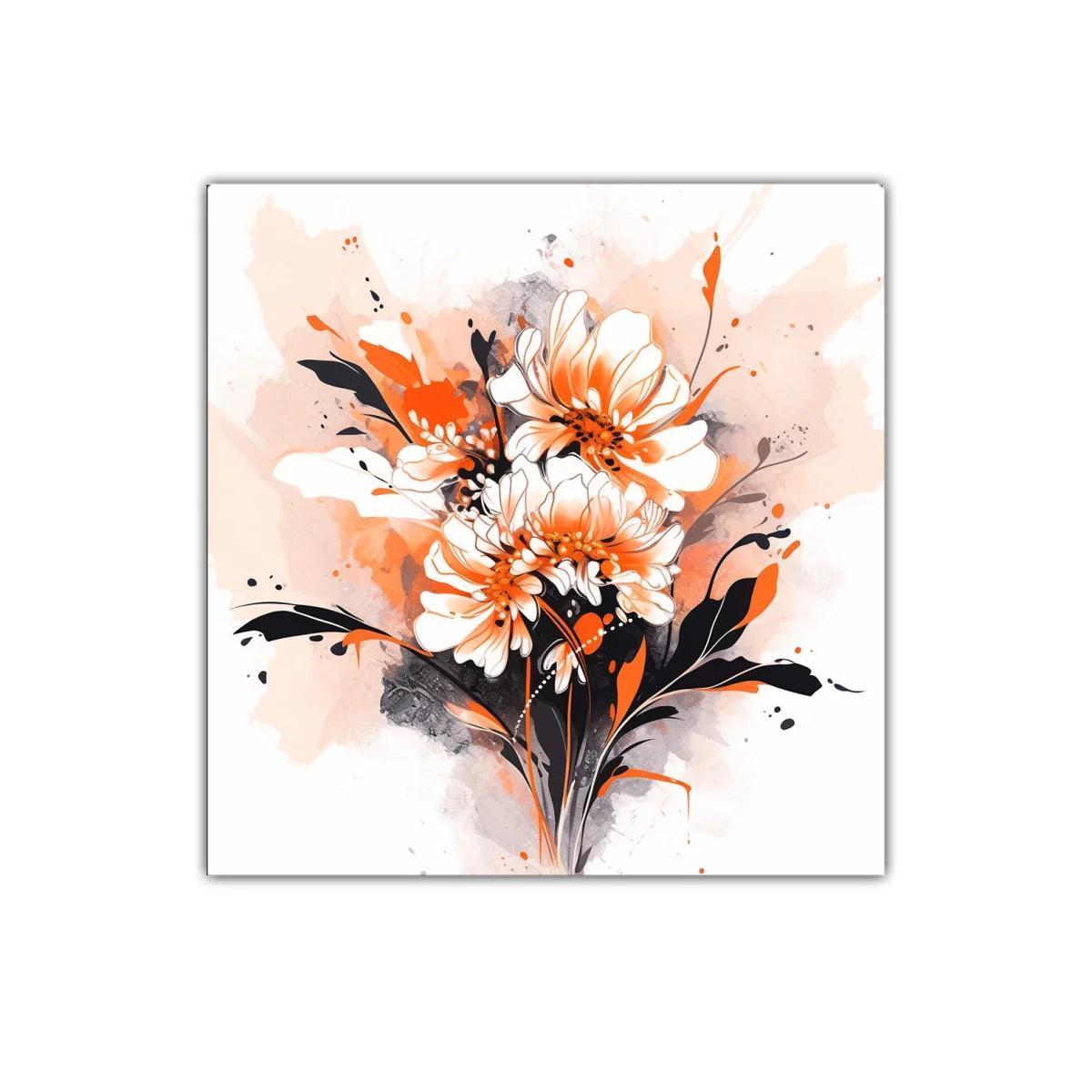 Flores vibrantes con tonos anaranjados y negros — imagen principal