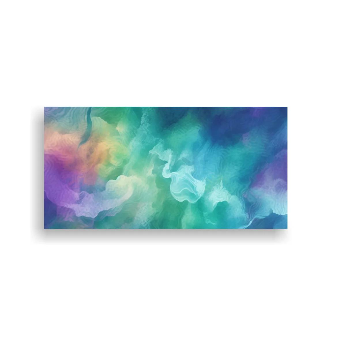 Cuadro nubes de color en tonos turquesa y violeta — imagen principal