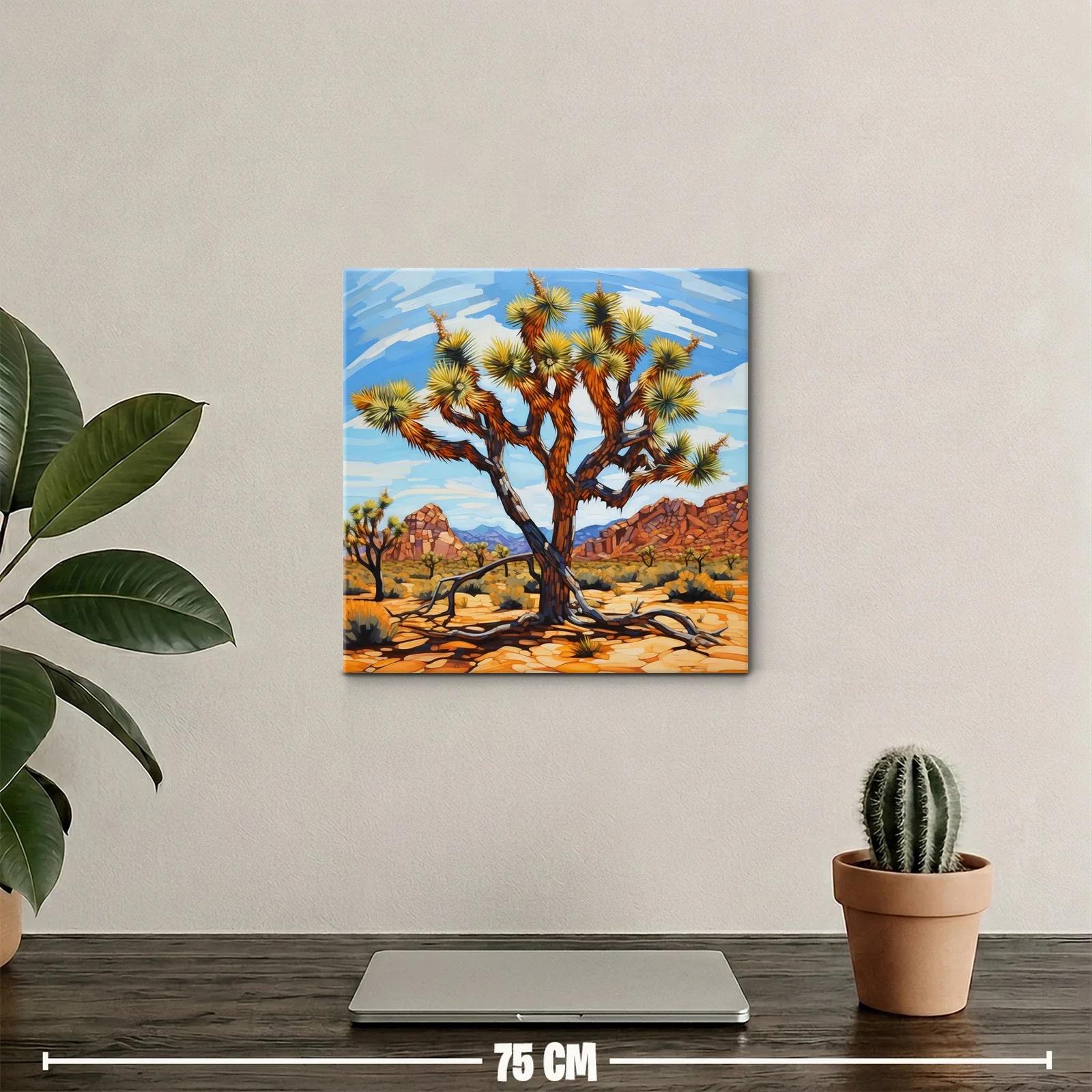 Árbol desértico con paisaje de rocas y cielo despejado — miniatura 2