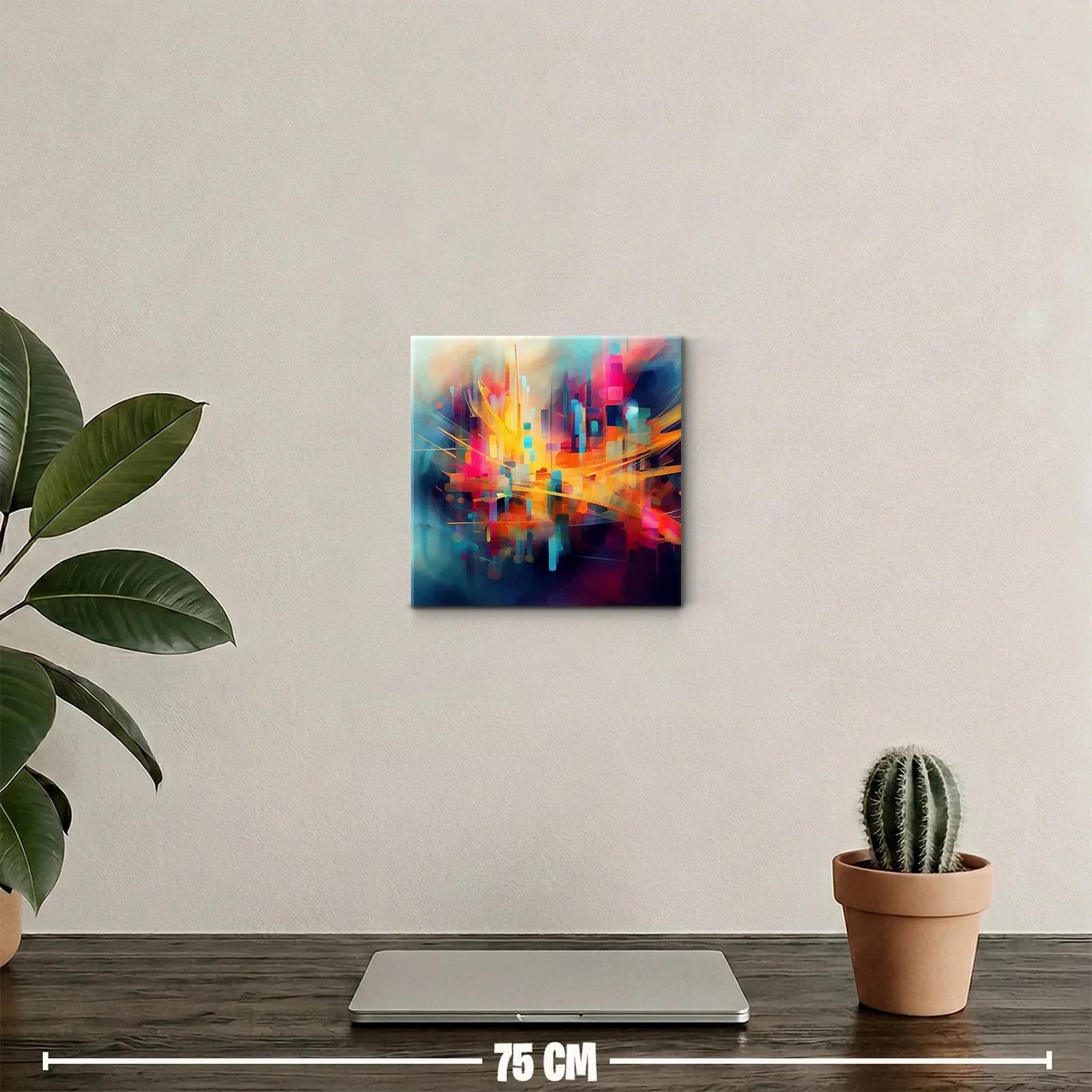 Cuadro Abstracto con Explosión de Colores Vibrantes — miniatura 2
