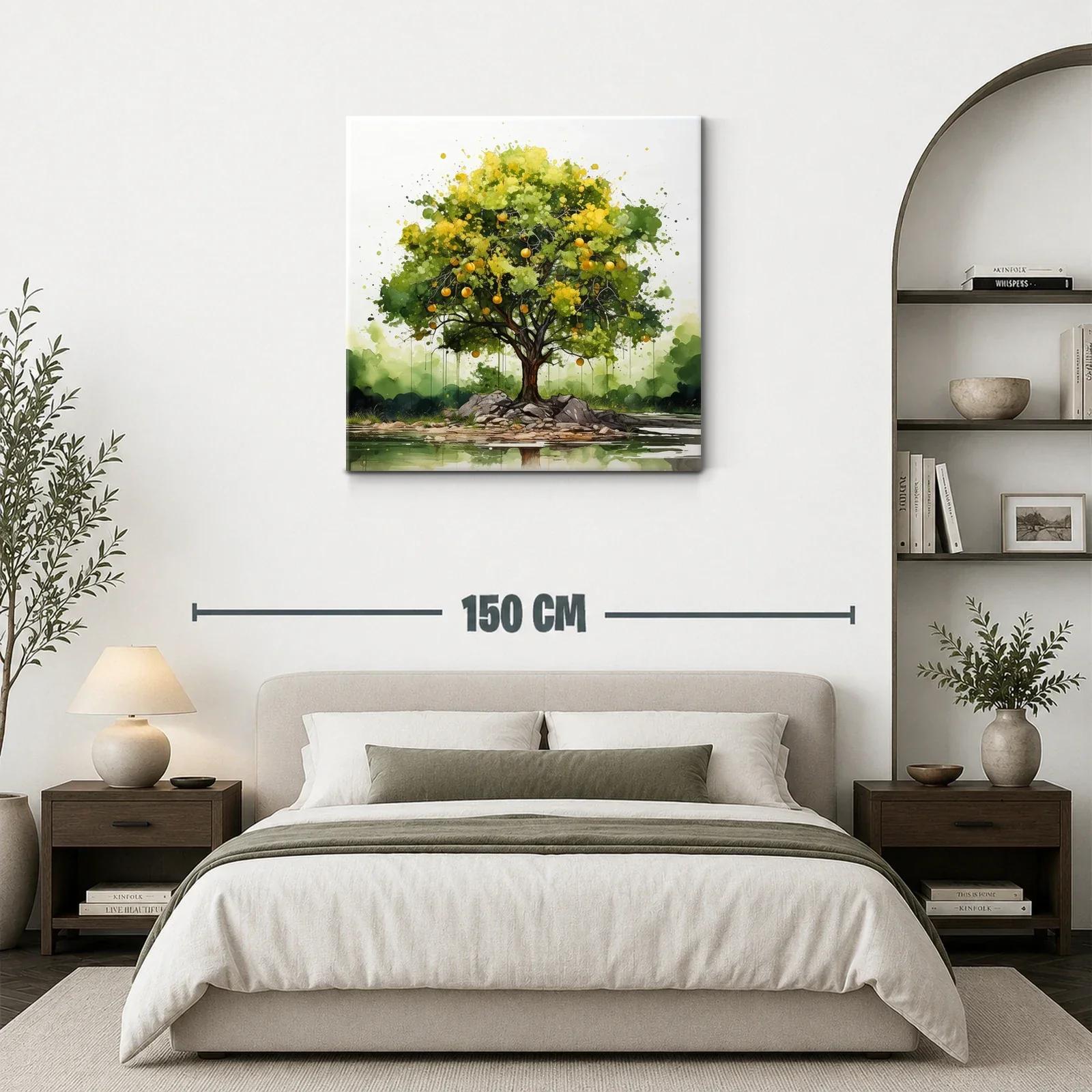 Árbol frutal vibrante sobre islote sereno — miniatura 3