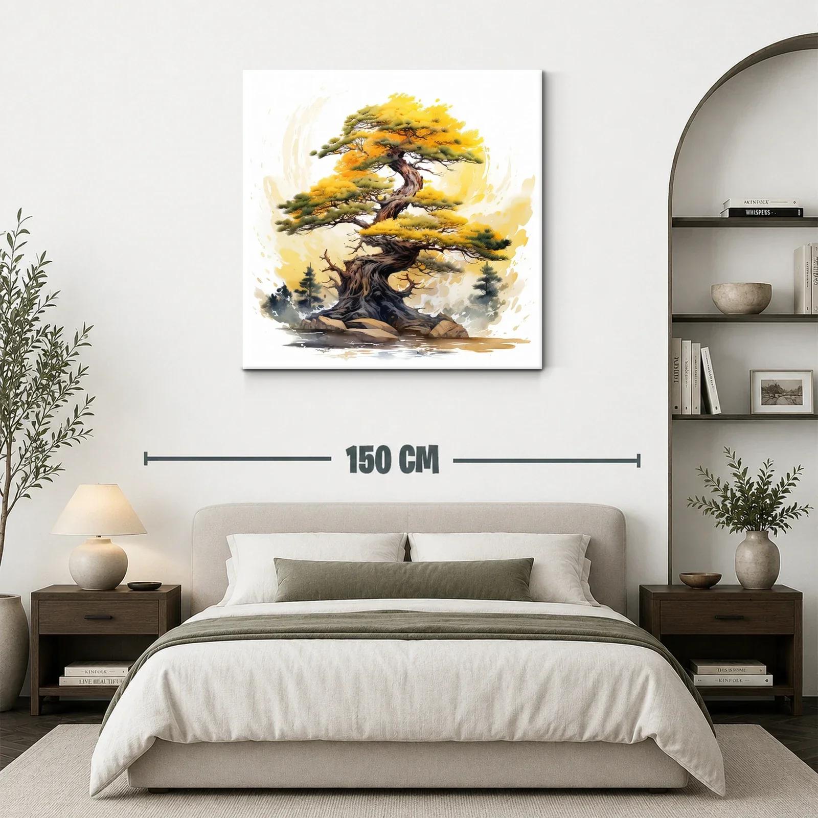 Árbol antiguo con follaje dorado y detalles naturales — miniatura 3