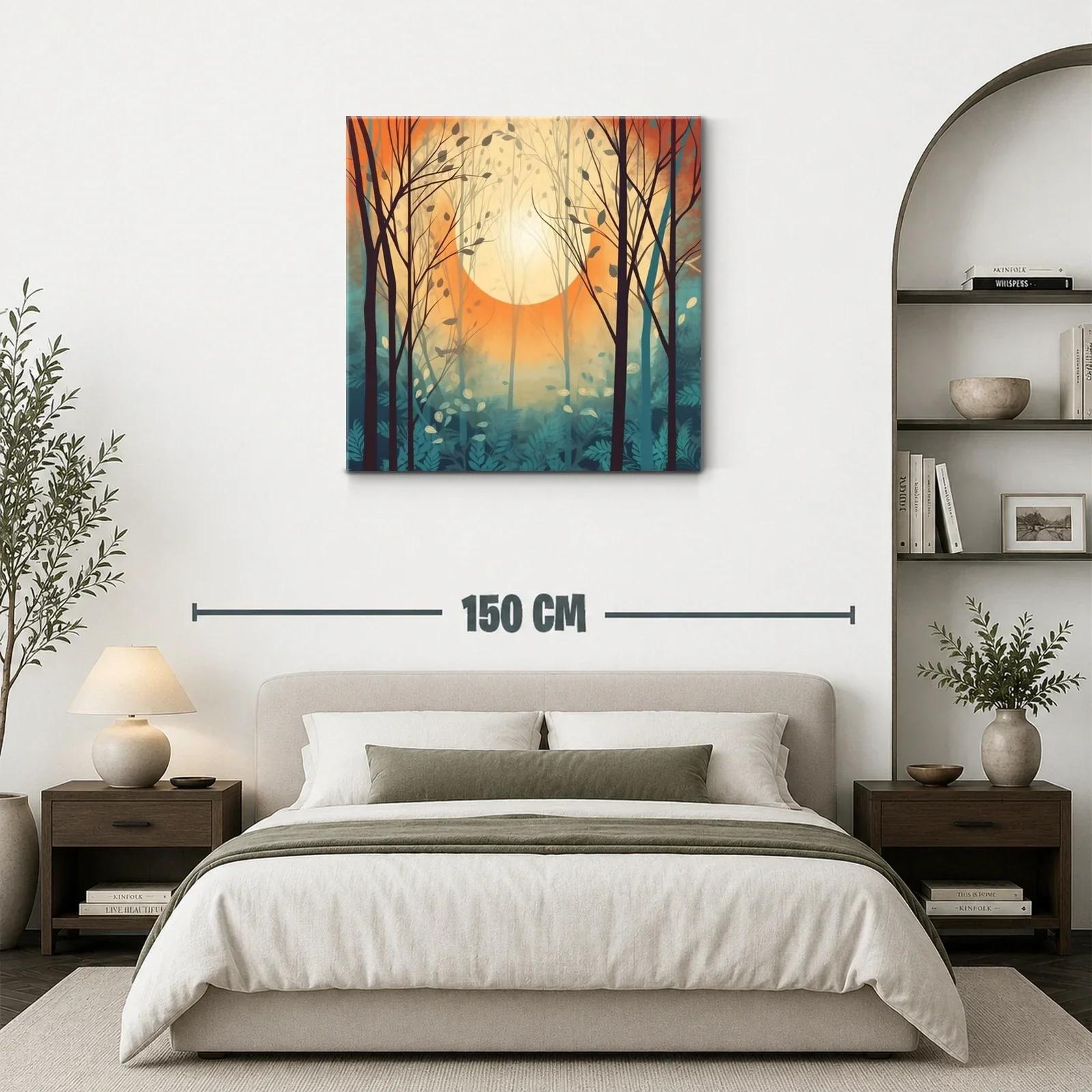 Bosque al amanecer con atmósfera cálida y serena — miniatura 3