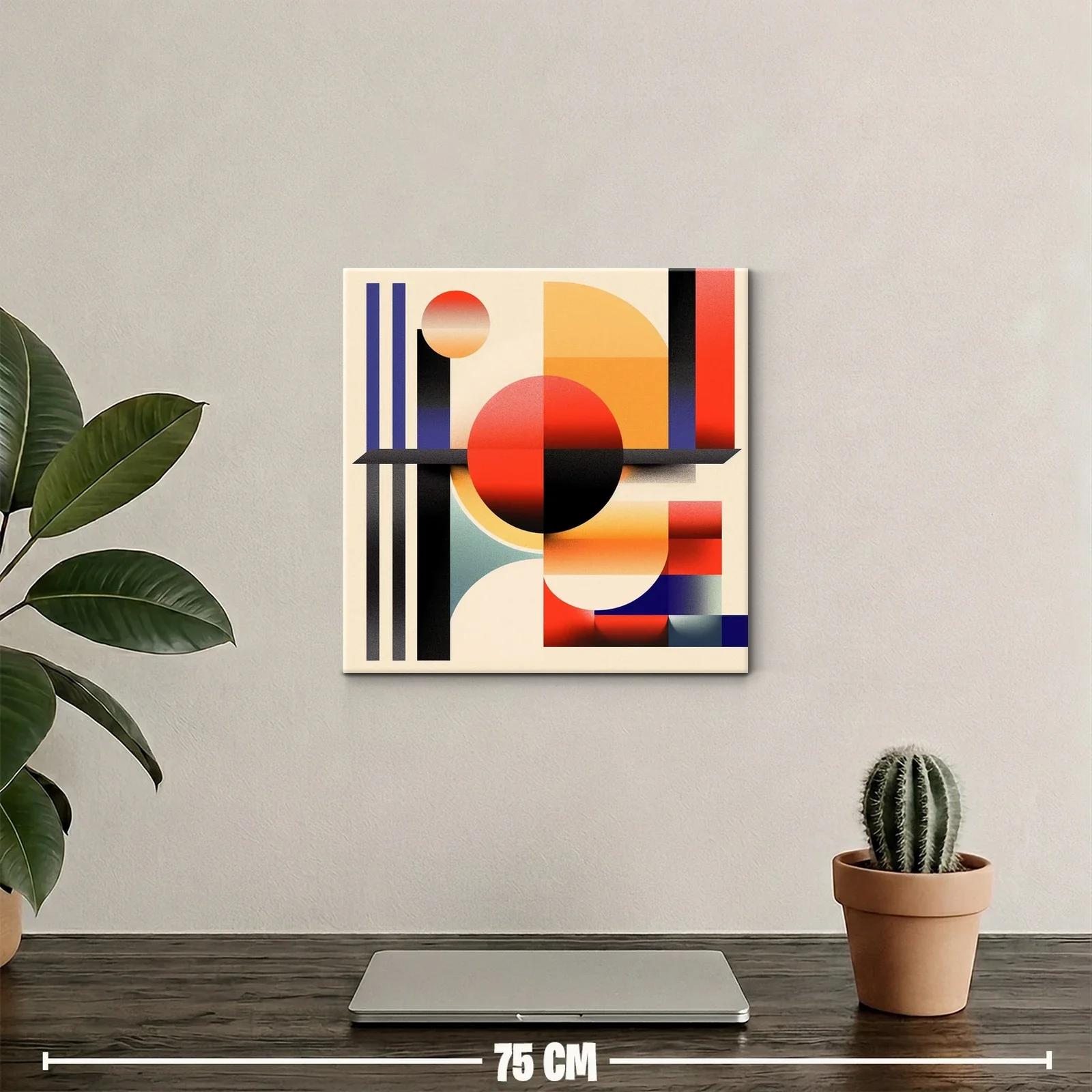 Composición geométrica con tonos cálidos y contrastes vibrantes — miniatura 2