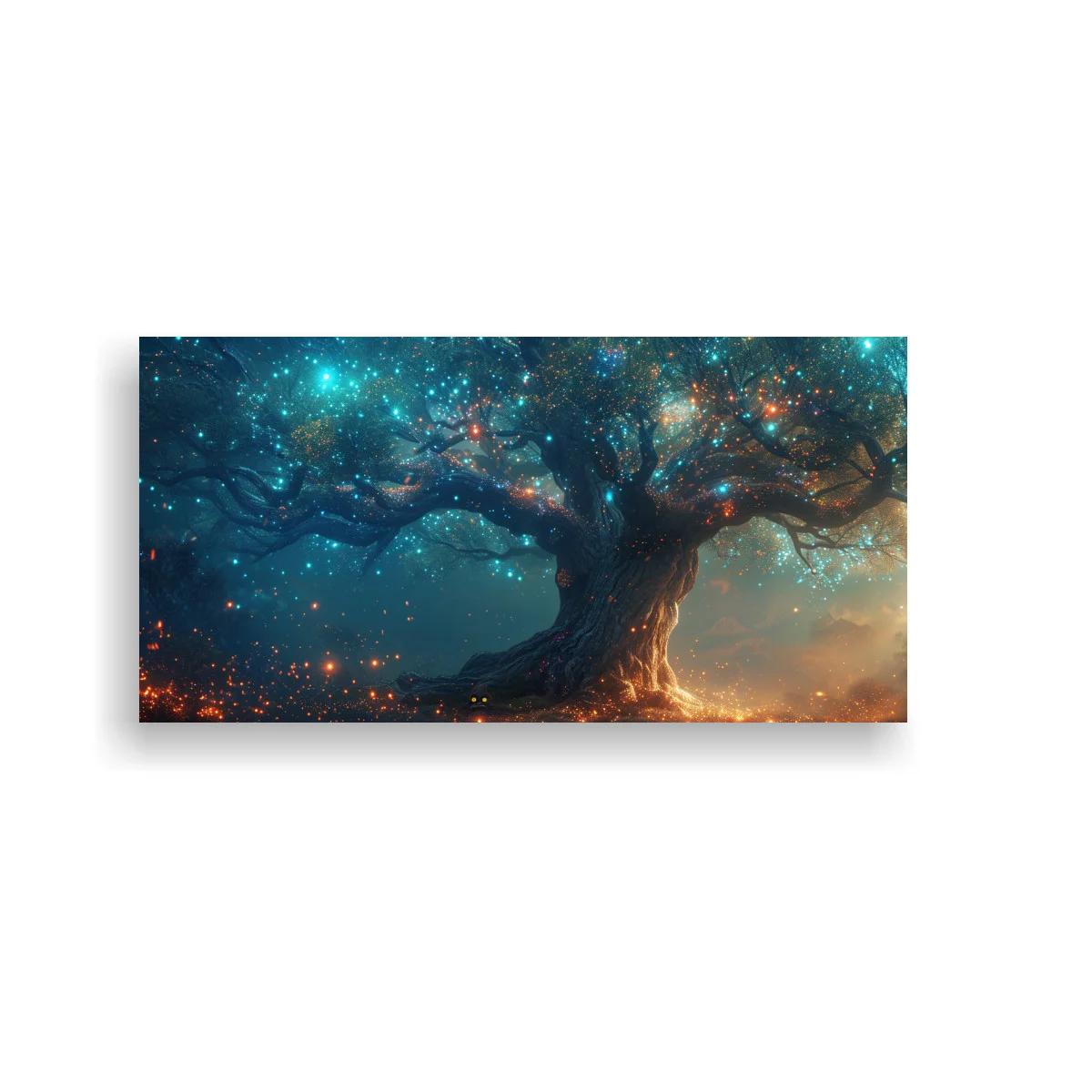Cuadro árbol de la vida con atmósfera luminosa envolvente — imagen principal