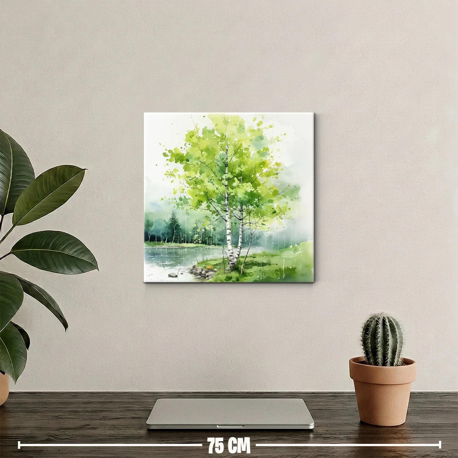 Serenidad natural junto al río con frescura y luz — miniatura 2