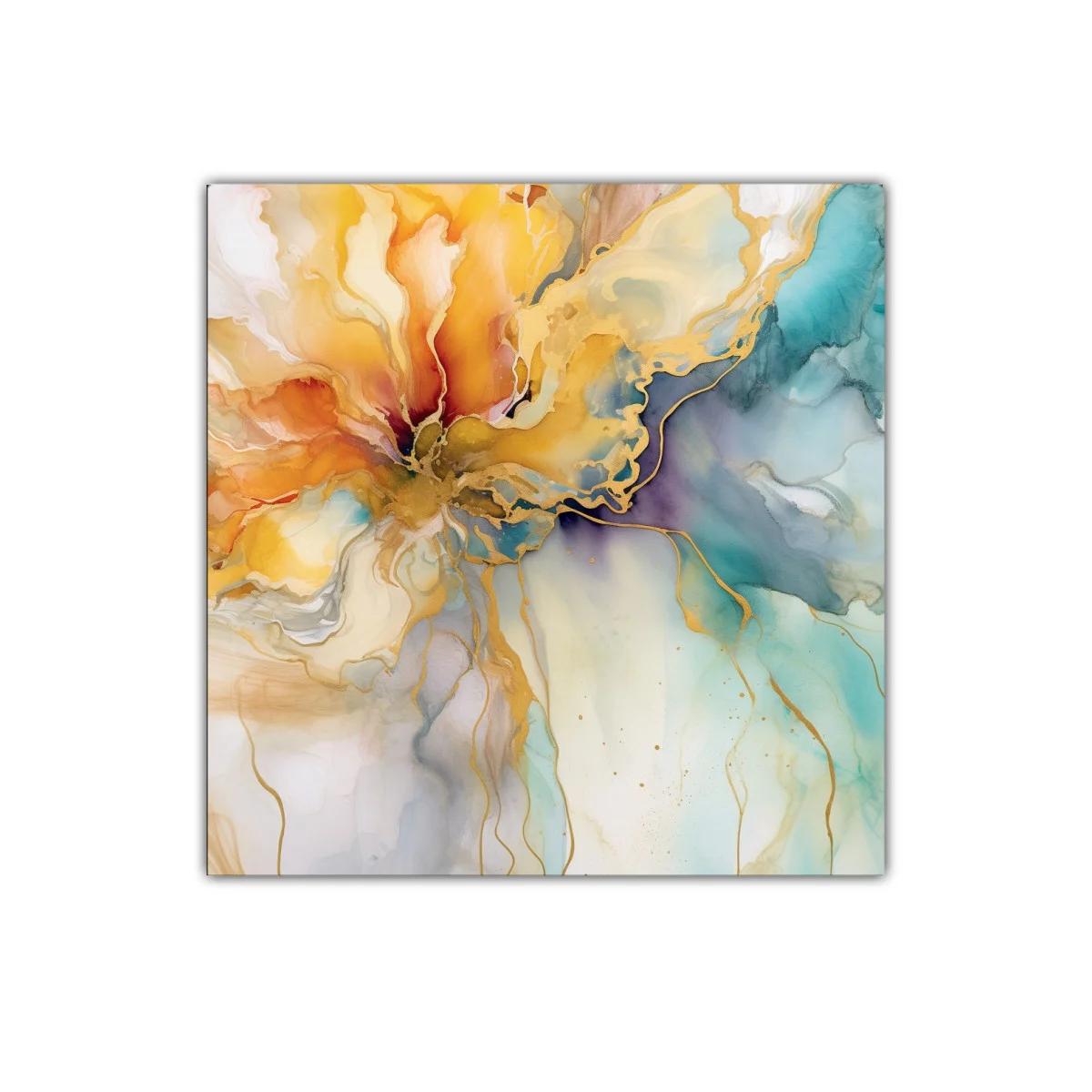 Cuadro decorativo floral en tonos cálidos y pastel — imagen principal