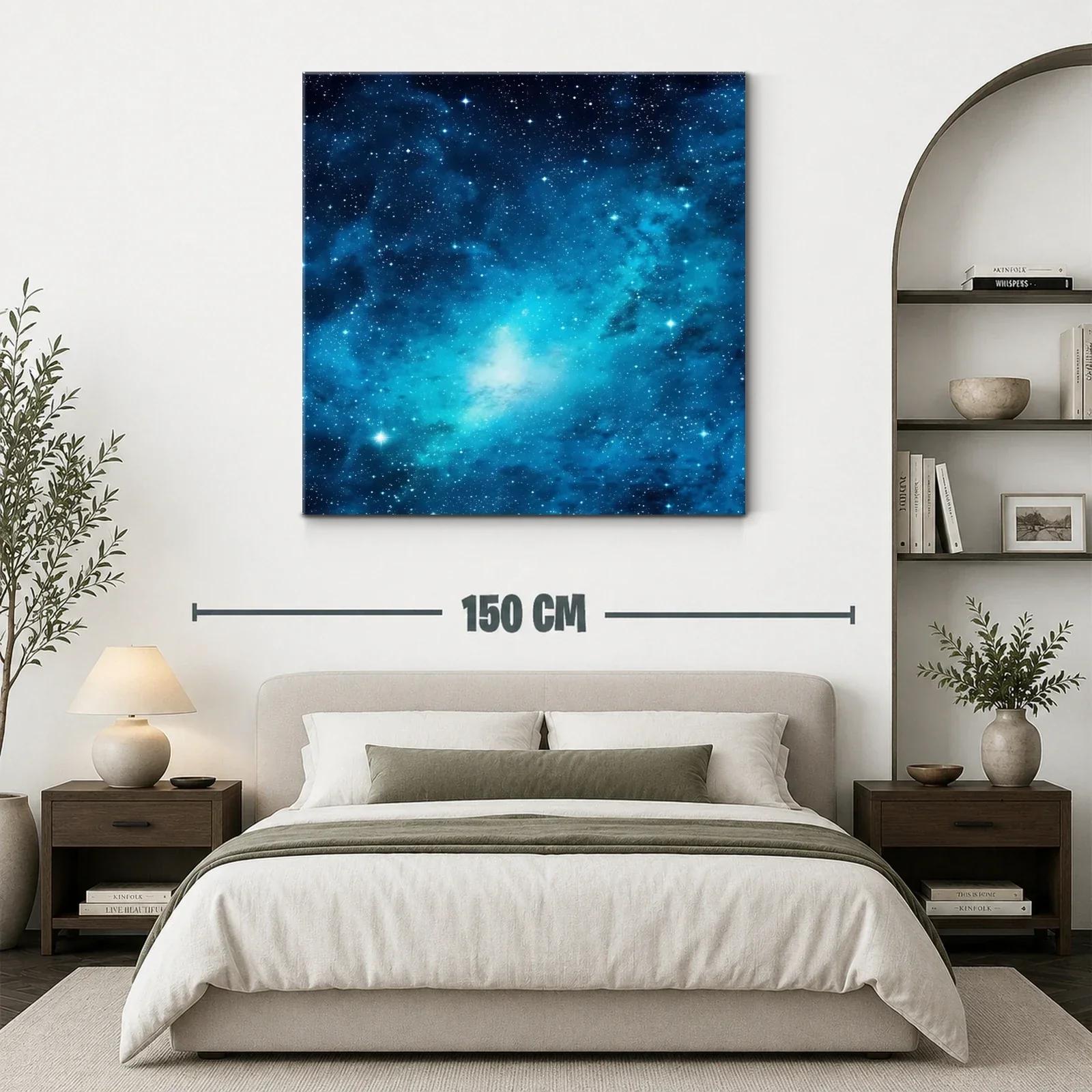 Caótico cielo estrellado en tonos azules brillantes — miniatura 3