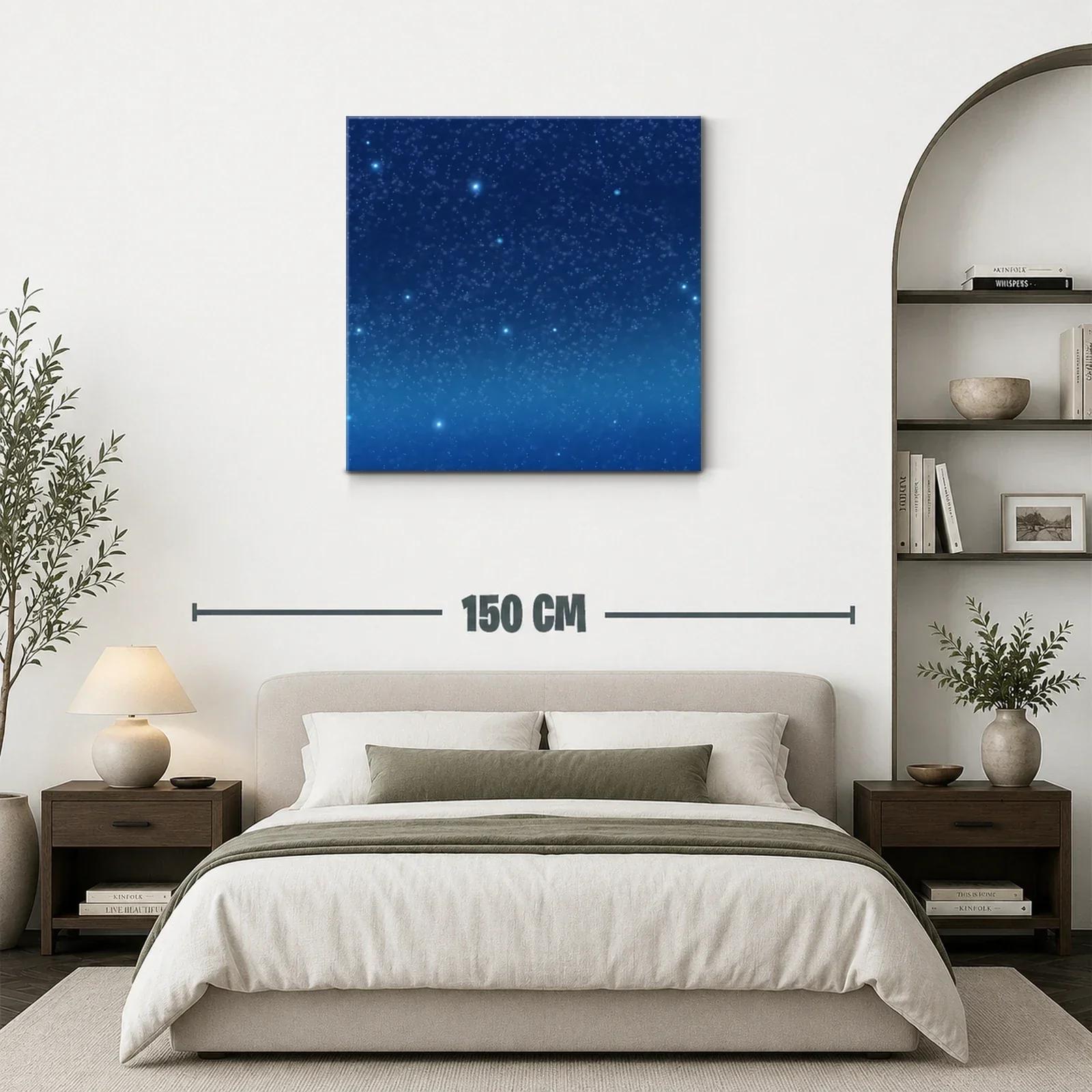 Cielo Estrellado con Destellos Brillantes en Azul Profundo — miniatura 3
