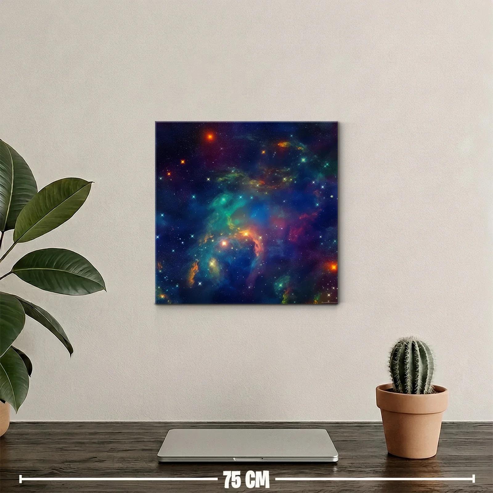 Cuadro Galaxia Cósmica con Estrellas Luminosas y Nebulosas — miniatura 2