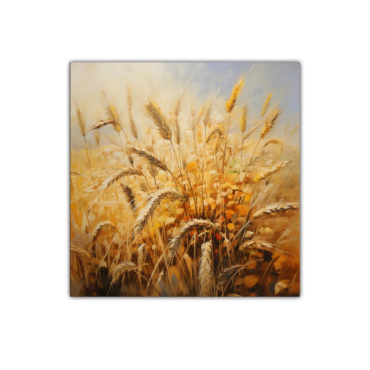 Campo de trigo dorado con luz suave y cálida — imagen principal