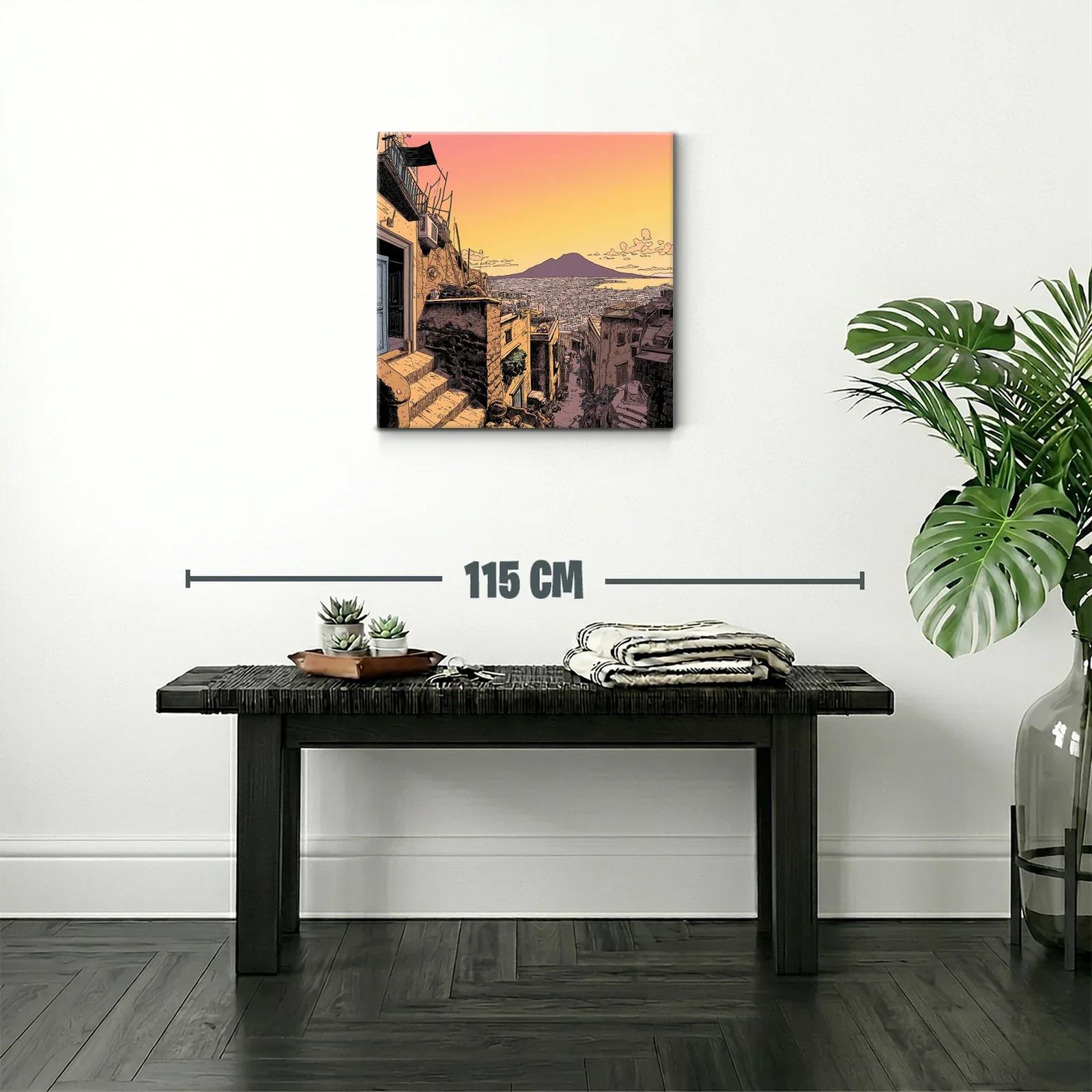 Atardecer cálido sobre calle de ciudad histórica italiana — miniatura 2