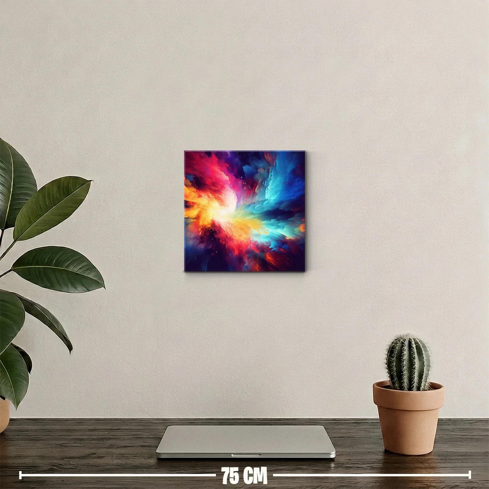Explosión de color energético con tonos cálidos y fríos vibrantes — miniatura 2
