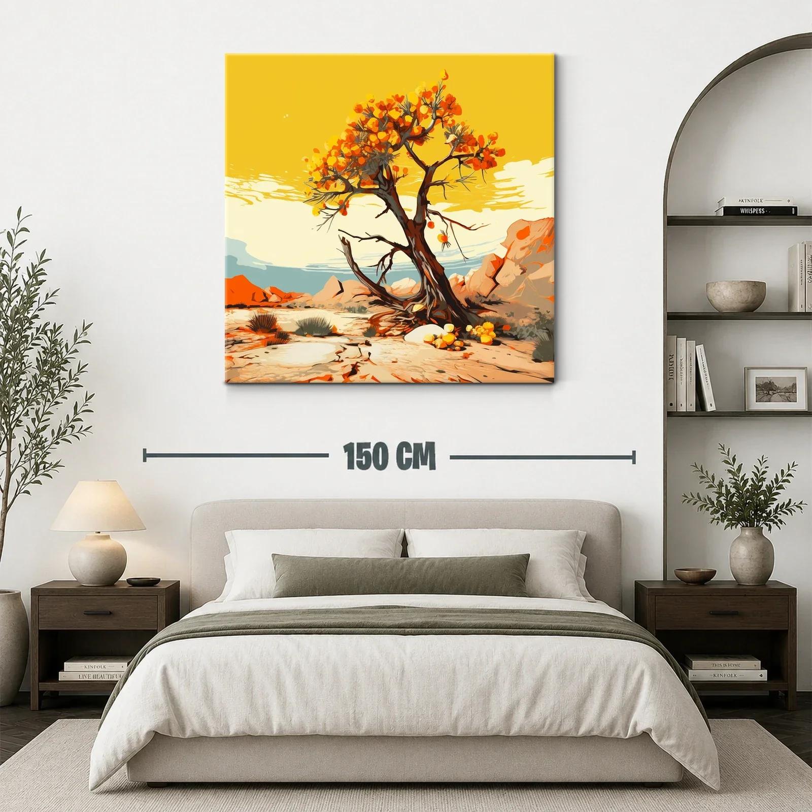 Árbol solitario con tonos cálidos en paisaje desértico — miniatura 3