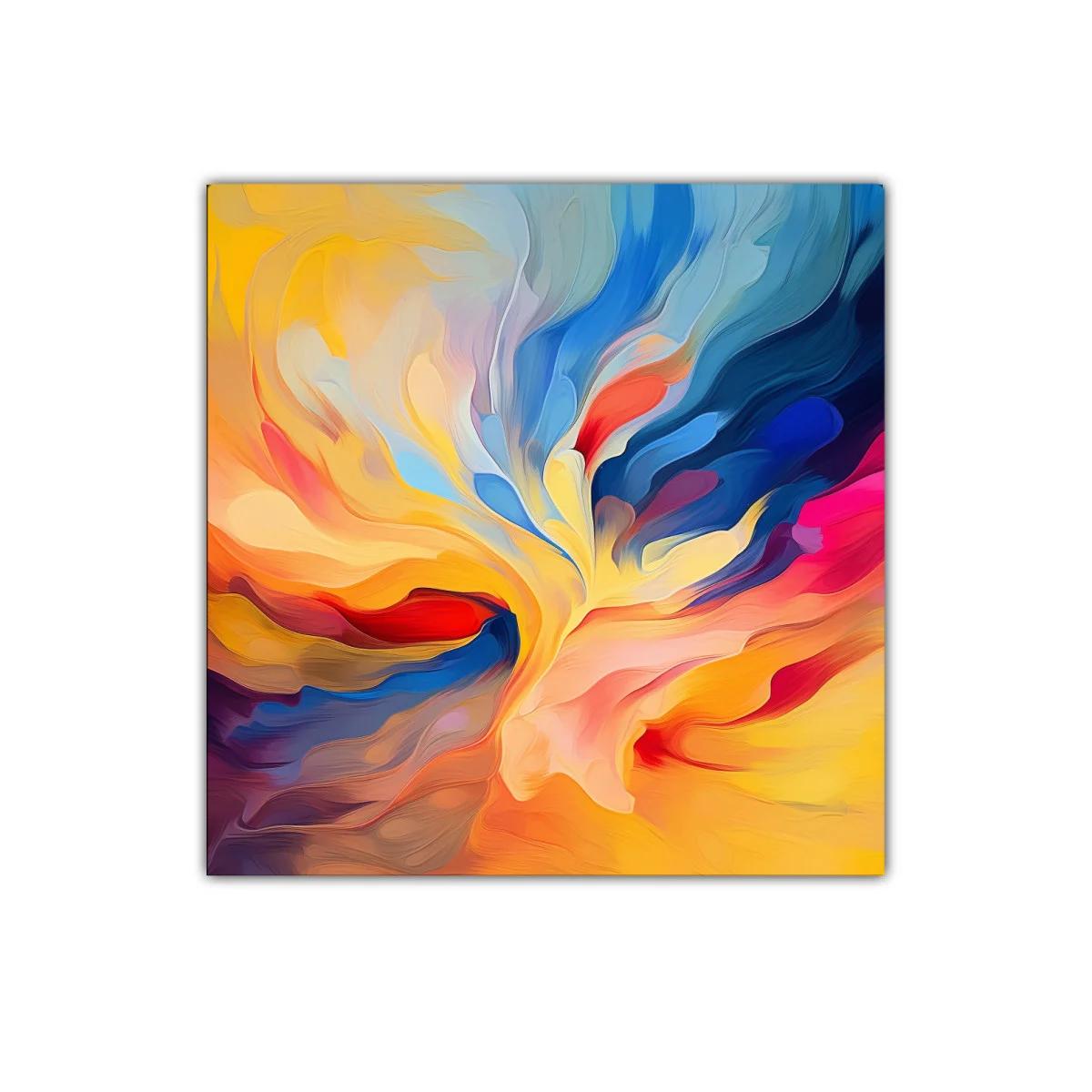 Explosión vibrante de color y movimiento dinámico