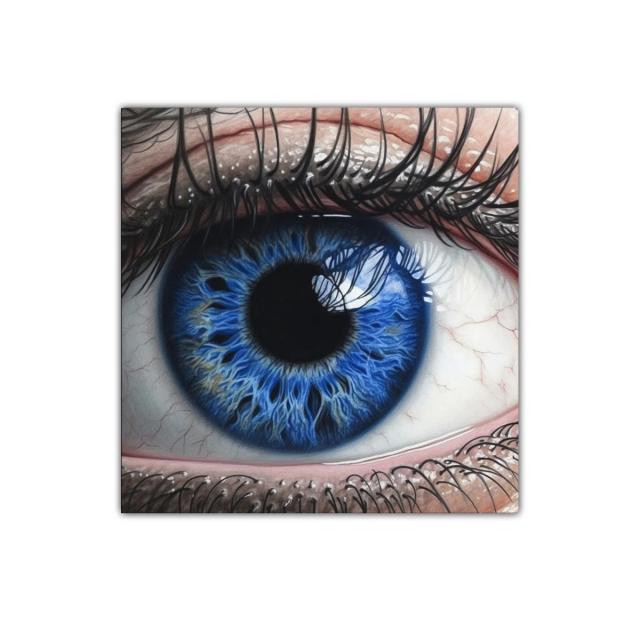 Impactante cuadro decorativo con ojo azul hiperrealista