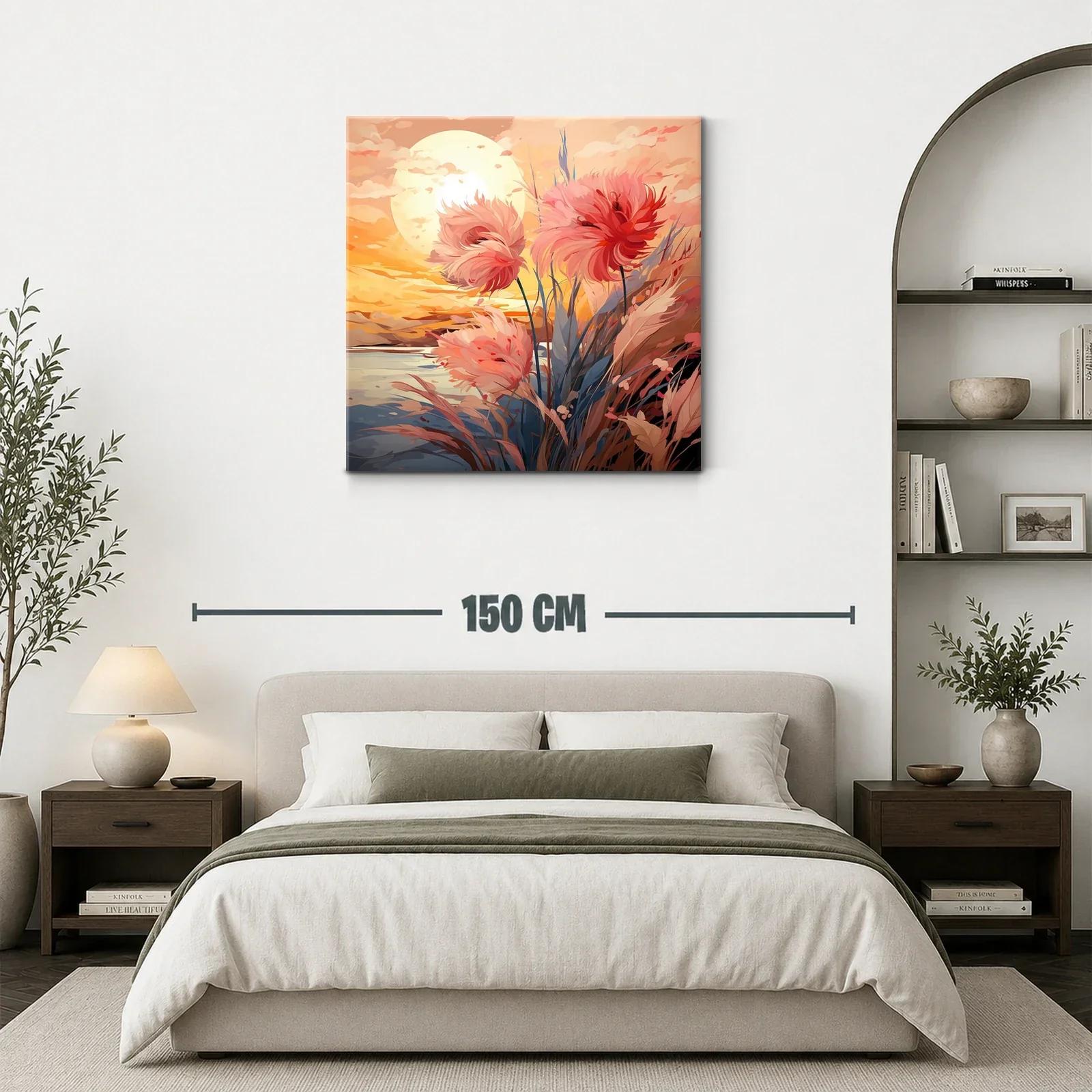 Flores en atardecer con tonos cálidos y suaves — miniatura 3