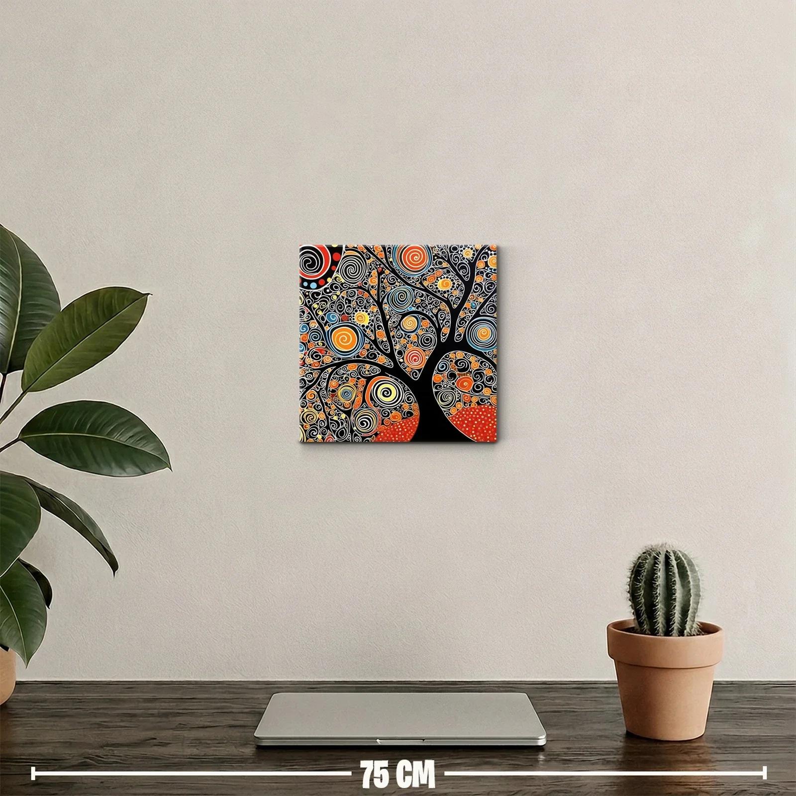 Árbol de espirales con vibrantes tonos otoñales — miniatura 2