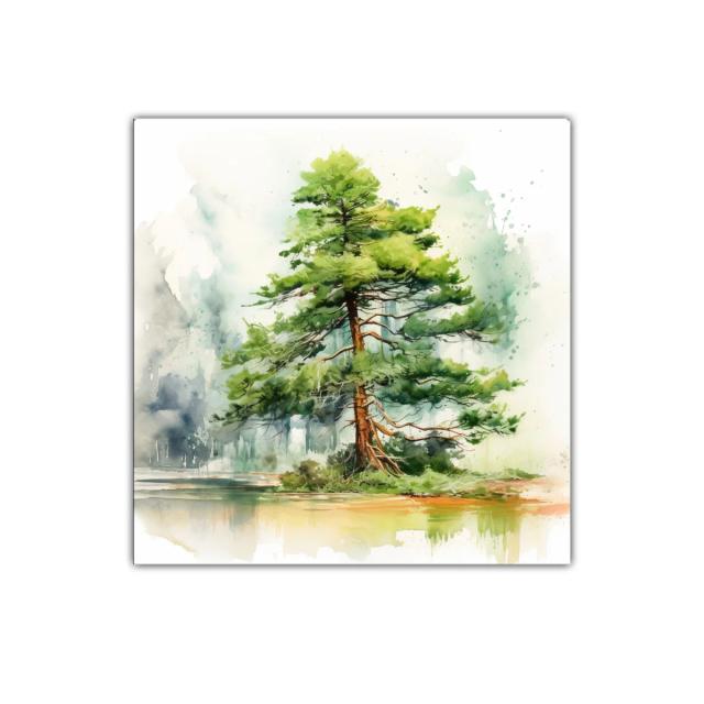 Elegante árbol solitario en paisaje sereno y natural