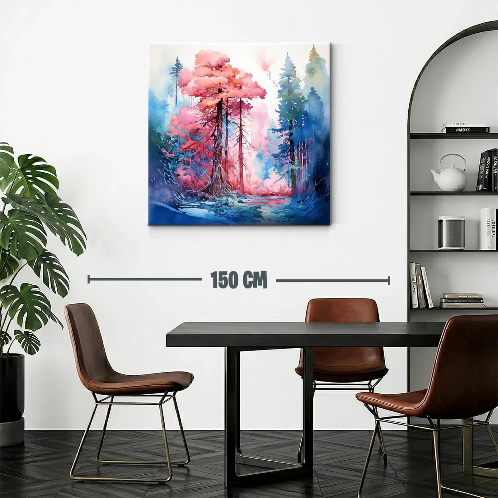 Bosque de ensueño con tonos rosas y azules — miniatura 2