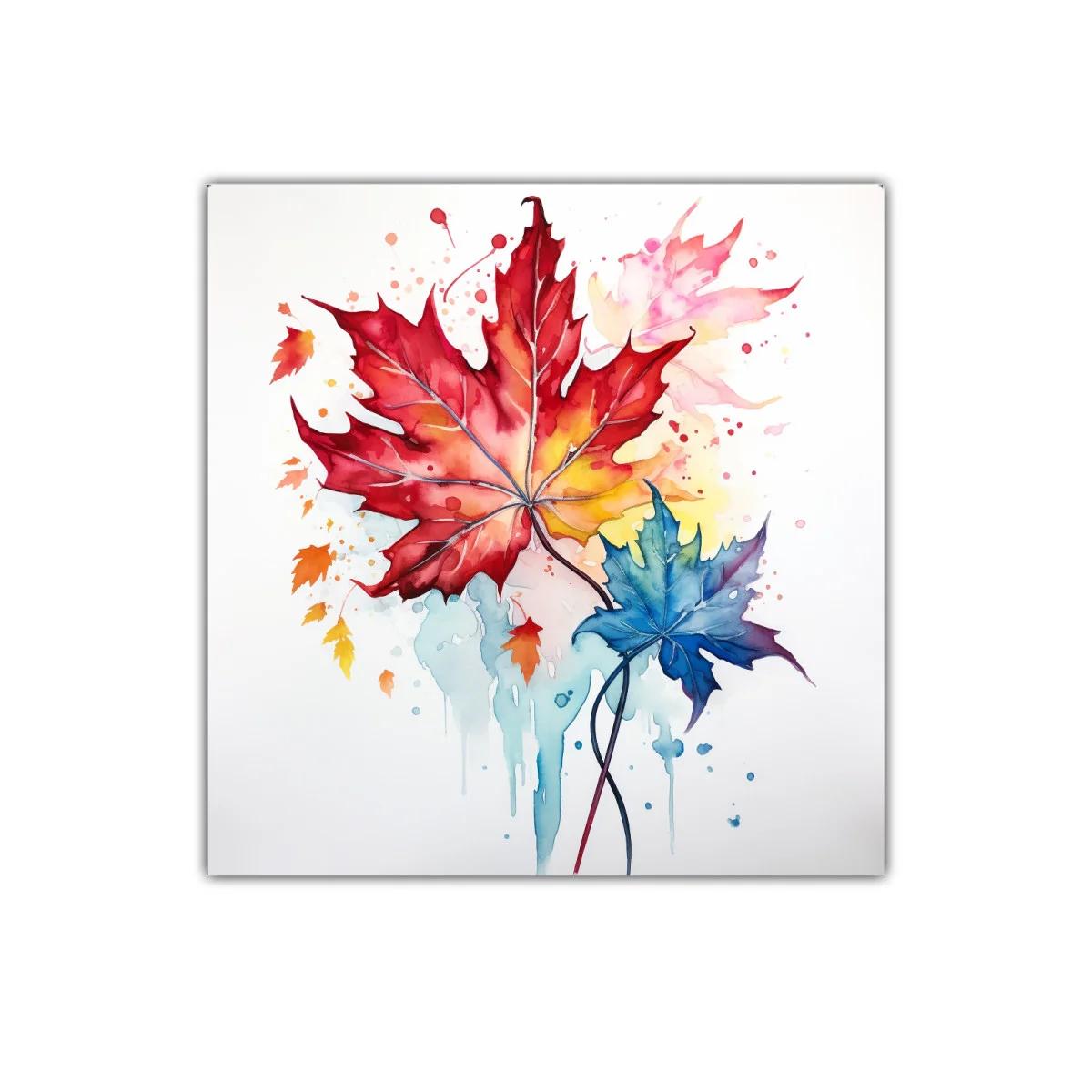 Hojas otoñales en vibrantes colores contrastantes — imagen principal