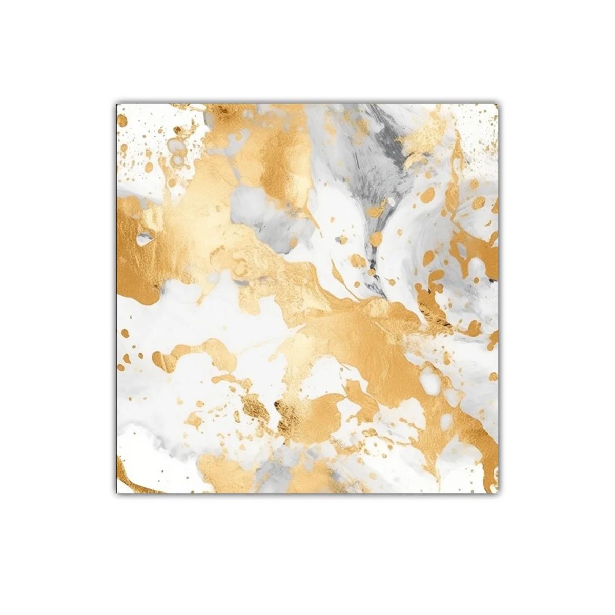 Decoración abstracta con tonos dorados y grises delicados