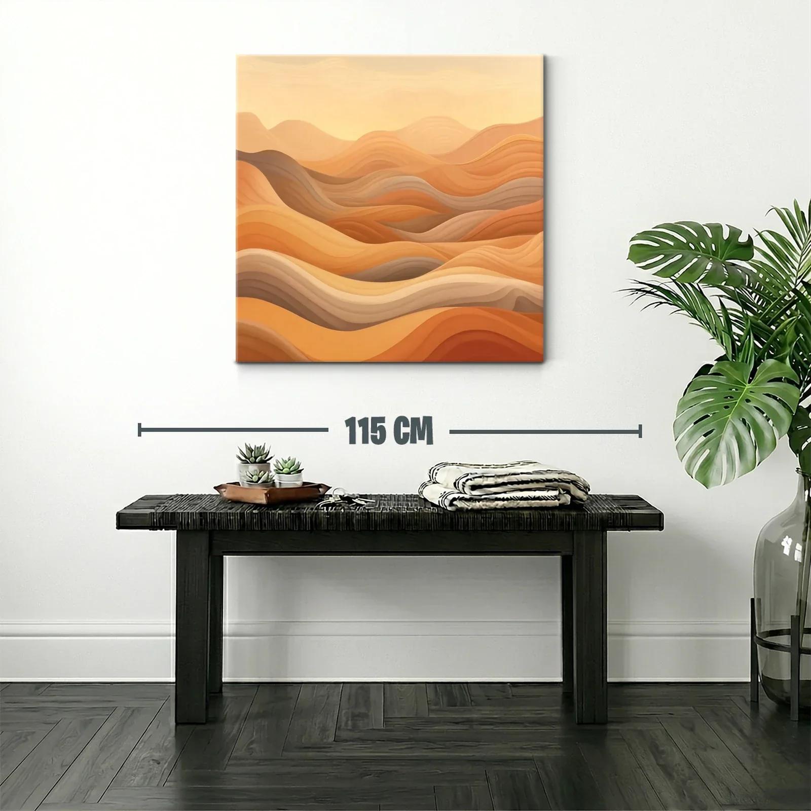 Paisaje abstracto en tonos cálidos y ondulados — miniatura 2