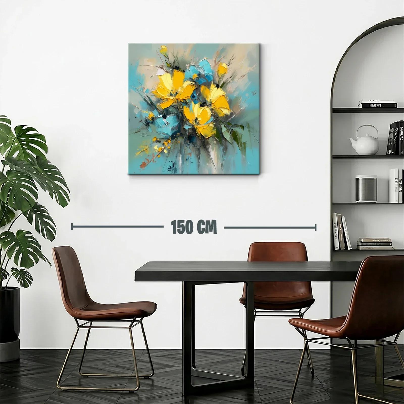 Flores vibrantes en tonos amarillos y azules — miniatura 2