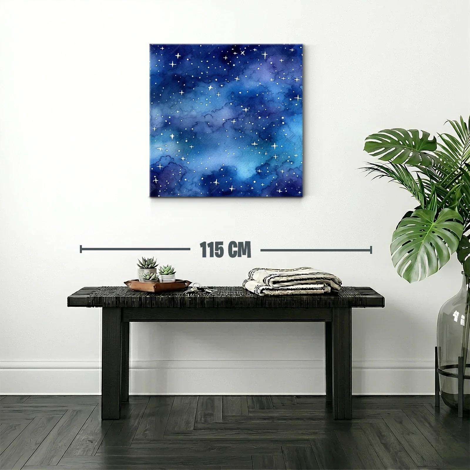 Cuadro con un cielo estrellado en tonos azul profundo — miniatura 2